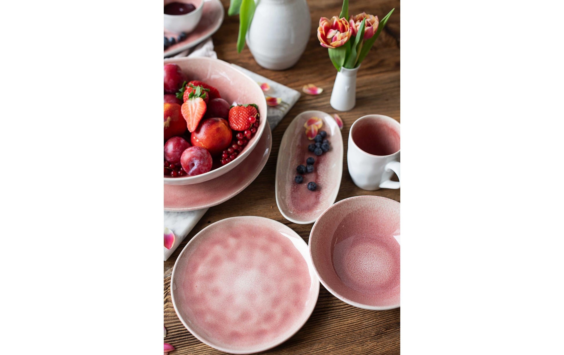 Mäser Speise-Service – 16-teilig, Steinzeug, Weiss, spülmaschinenfest, mikrowellengeeignet