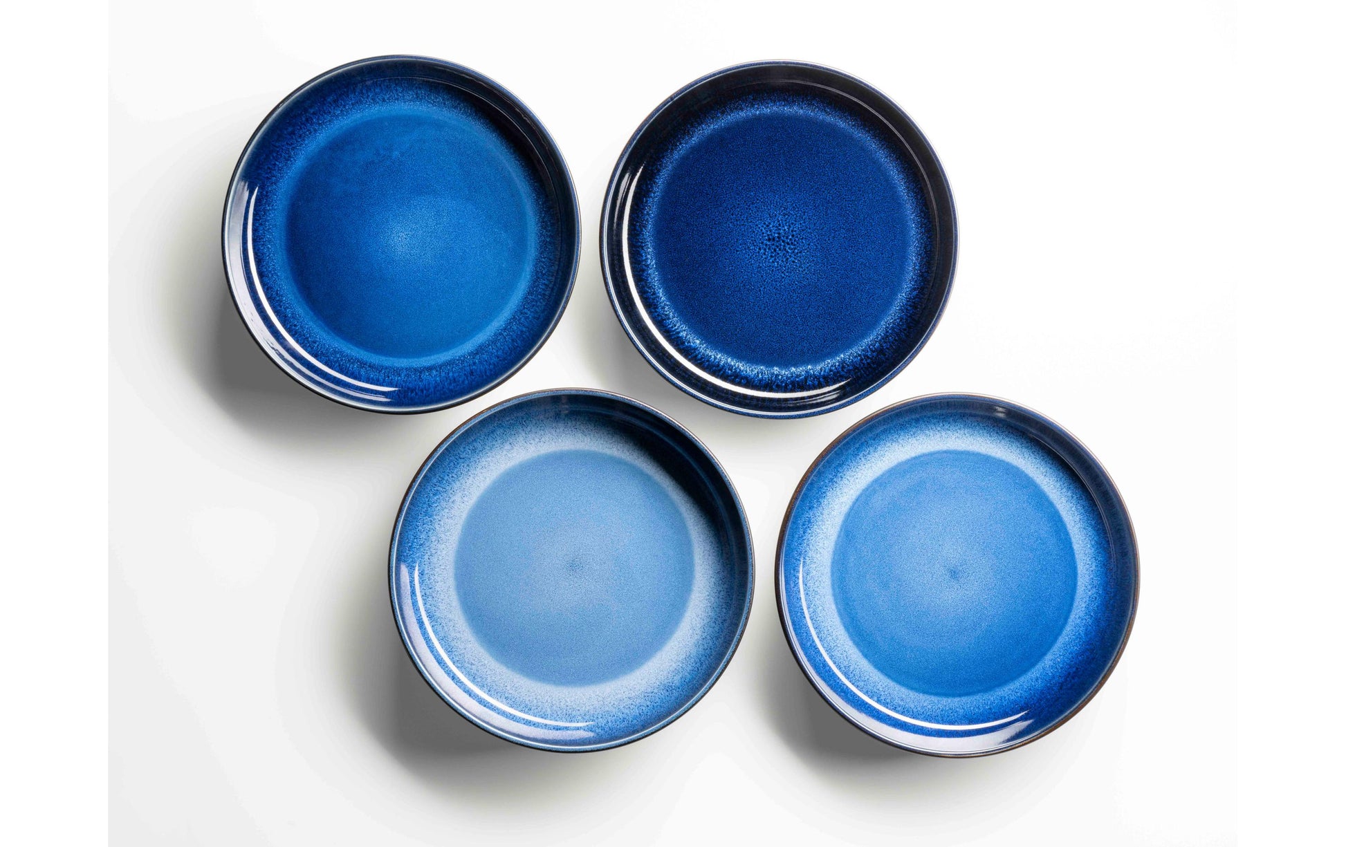 Mäser Niara Speise-Service – 12-teilig, Keramik, Schwarz/Blau, spülmaschinenfest, mikrowellengeeignet