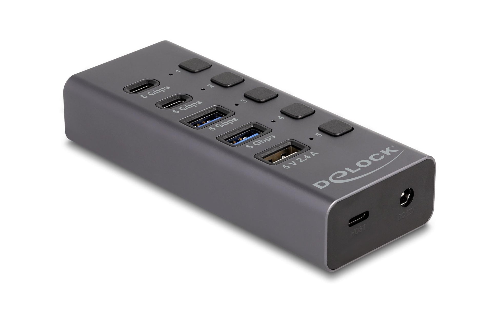DeLOCK 64248 USB-Hub – USB-C, 3× USB-A, 3× USB-C, für Windows/Mac/ChromeOS