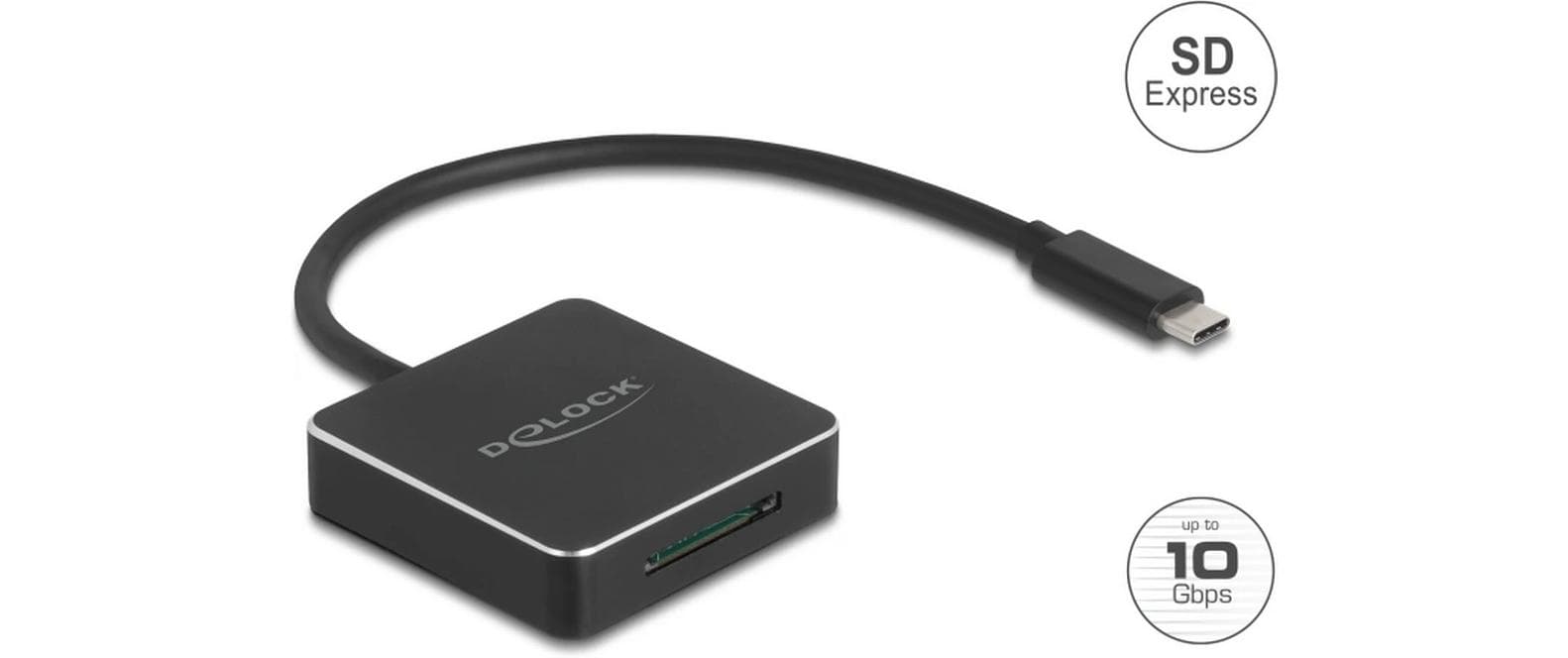 DeLOCK 91019 Kartenleser – SD/SDHC/SDXC (UHS‑I) – USB‑C 3.2 Gen 2, 10 Gbit/s