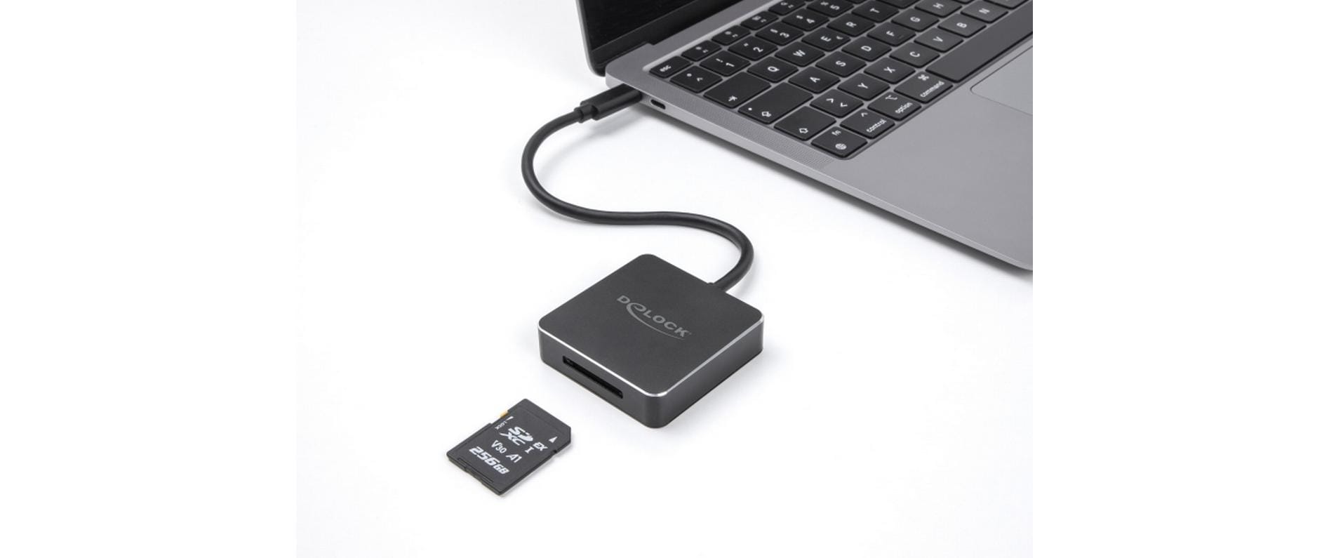 DeLOCK 91019 Kartenleser – SD/SDHC/SDXC (UHS‑I) – USB‑C 3.2 Gen 2, 10 Gbit/s