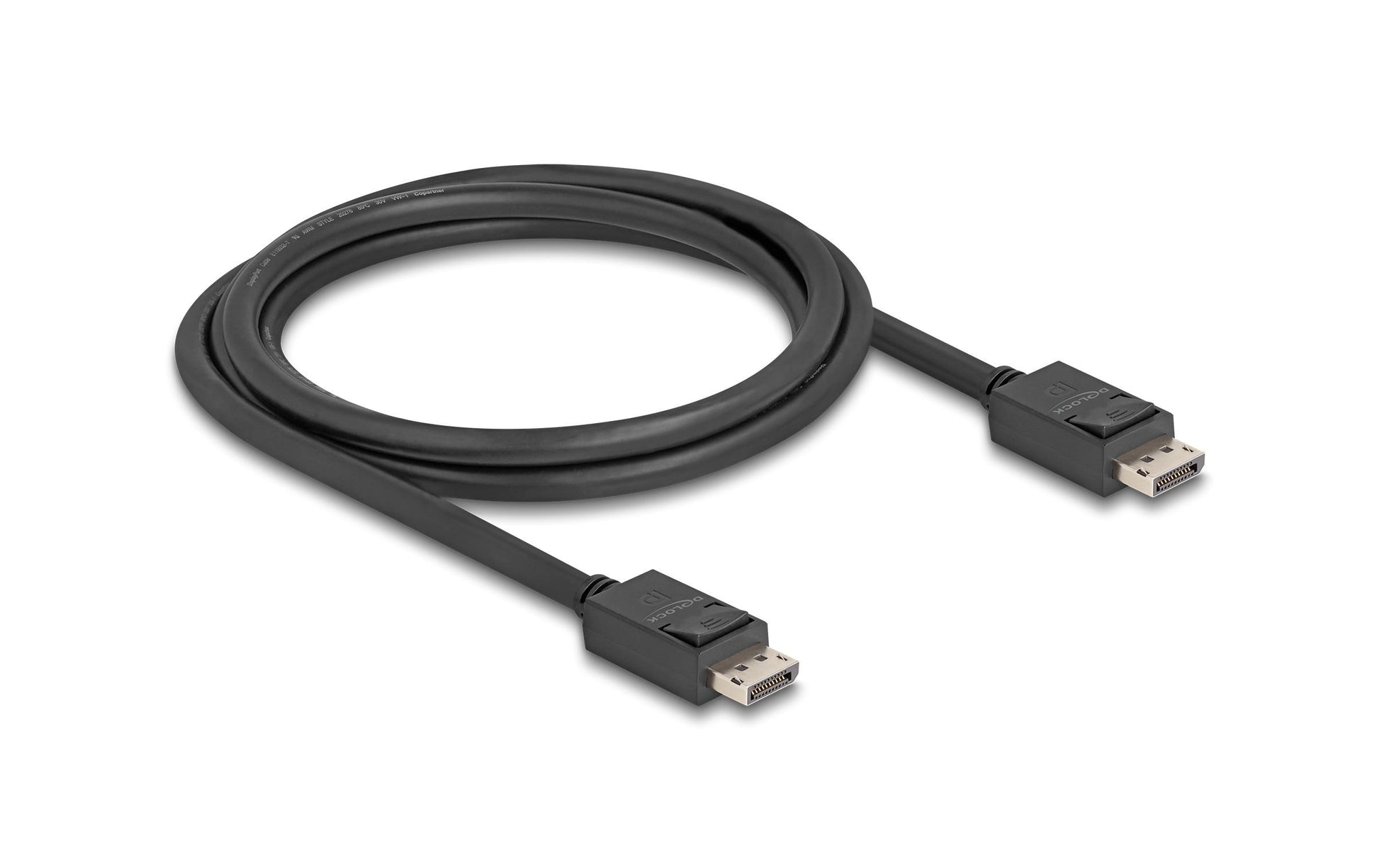 DeLOCK DisplayPort-zu-DisplayPort Anschlusskabel – 1,8 m, DisplayPort 2.1, 80 Gbps, schwarz
