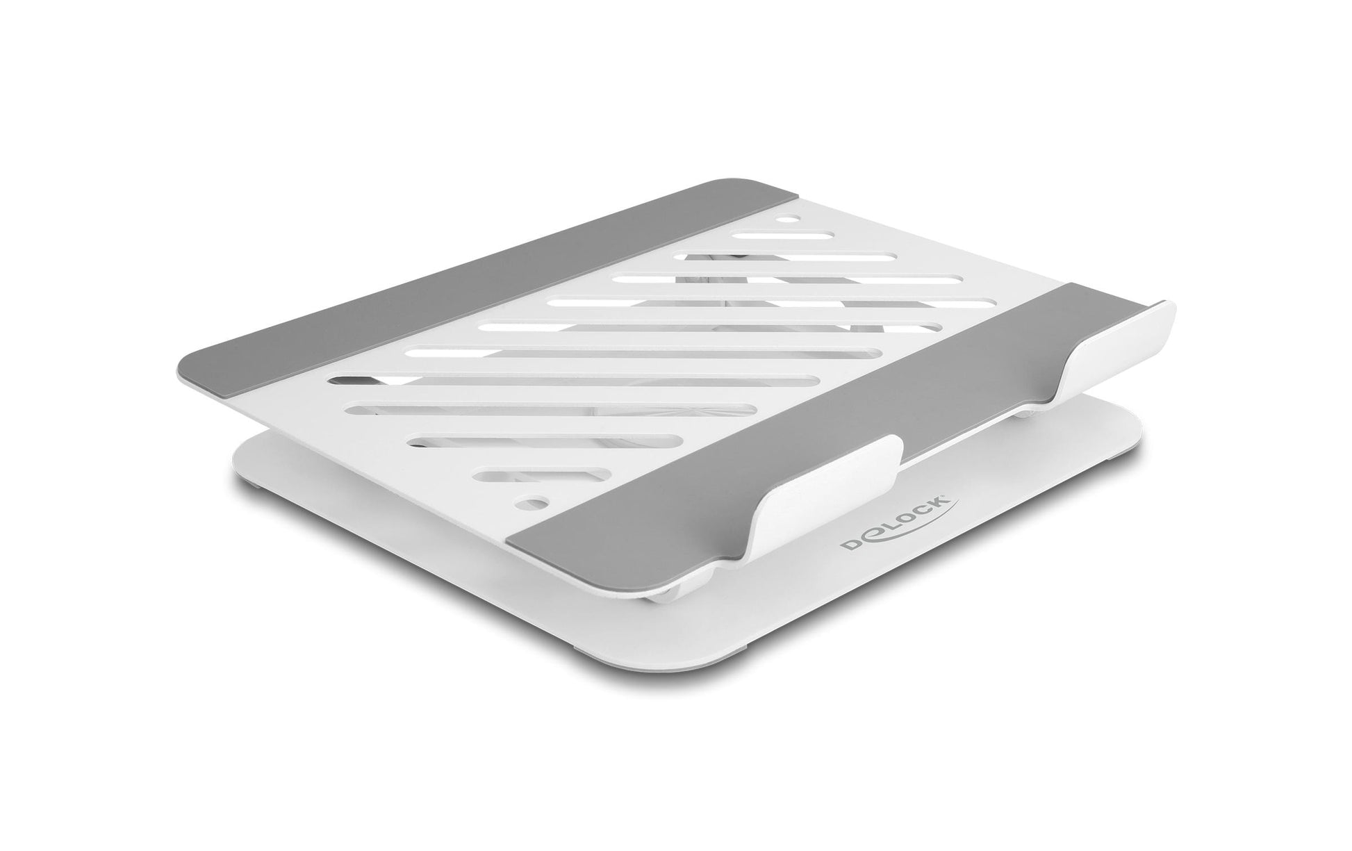 DeLOCK Laptop-Ständer – bis 15,6", 360° drehbar, höhenverstellbar – Hellgrau