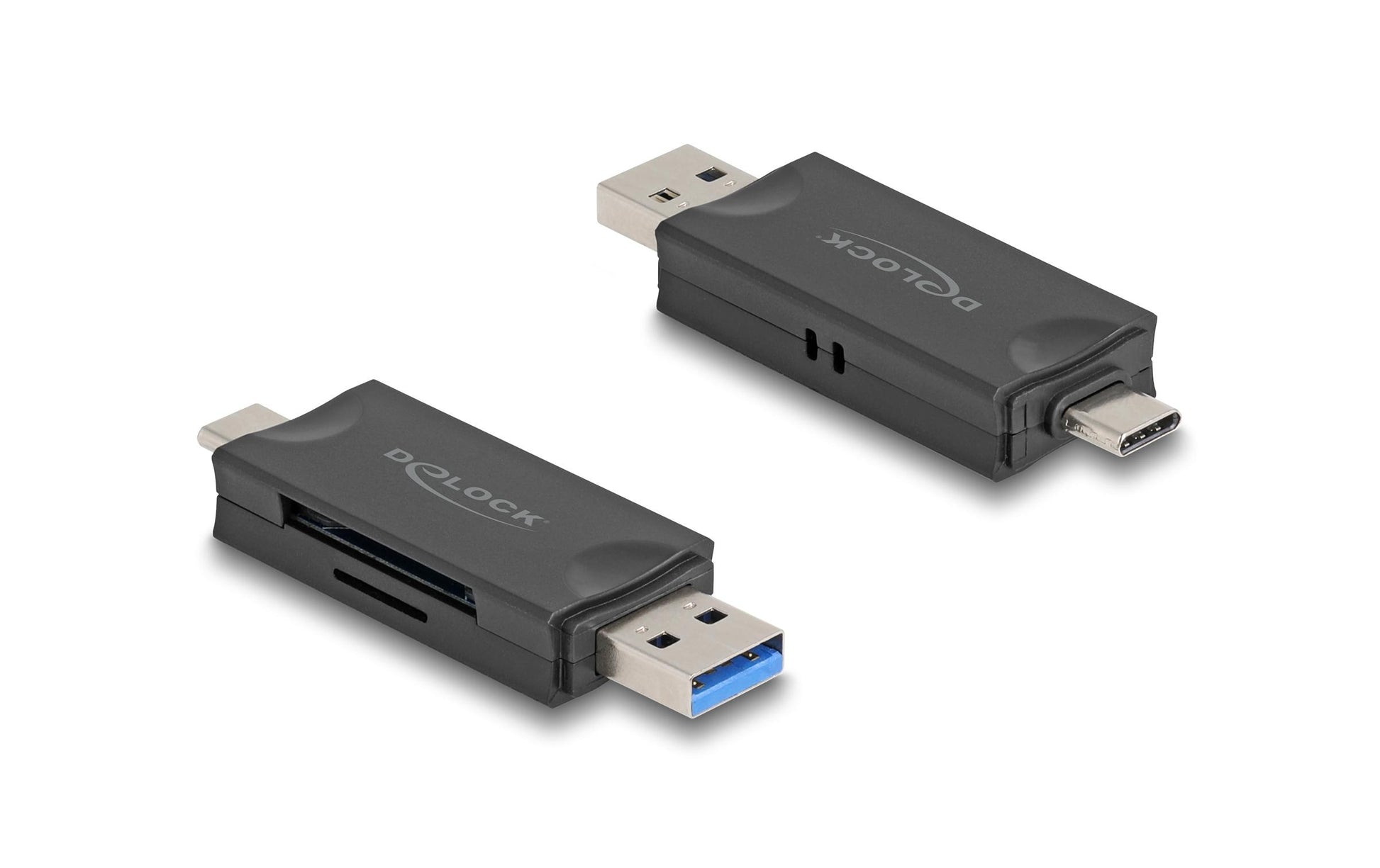 DeLOCK USB-Kartenleser USB-C und USB-A – SD/microSD – USB 3.2 Gen 1 (5 Gbit/s)