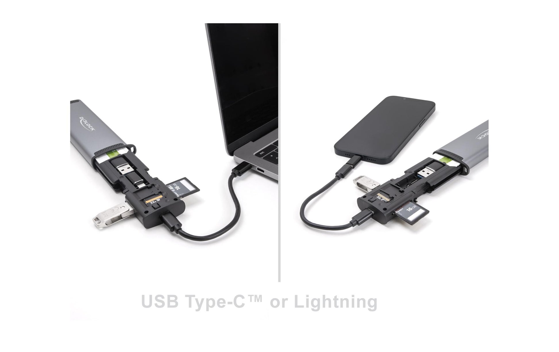 DeLOCK USB-Kartenleser USB-A – microSD – USB 3.2 Gen 1 (5 Gbit/s)