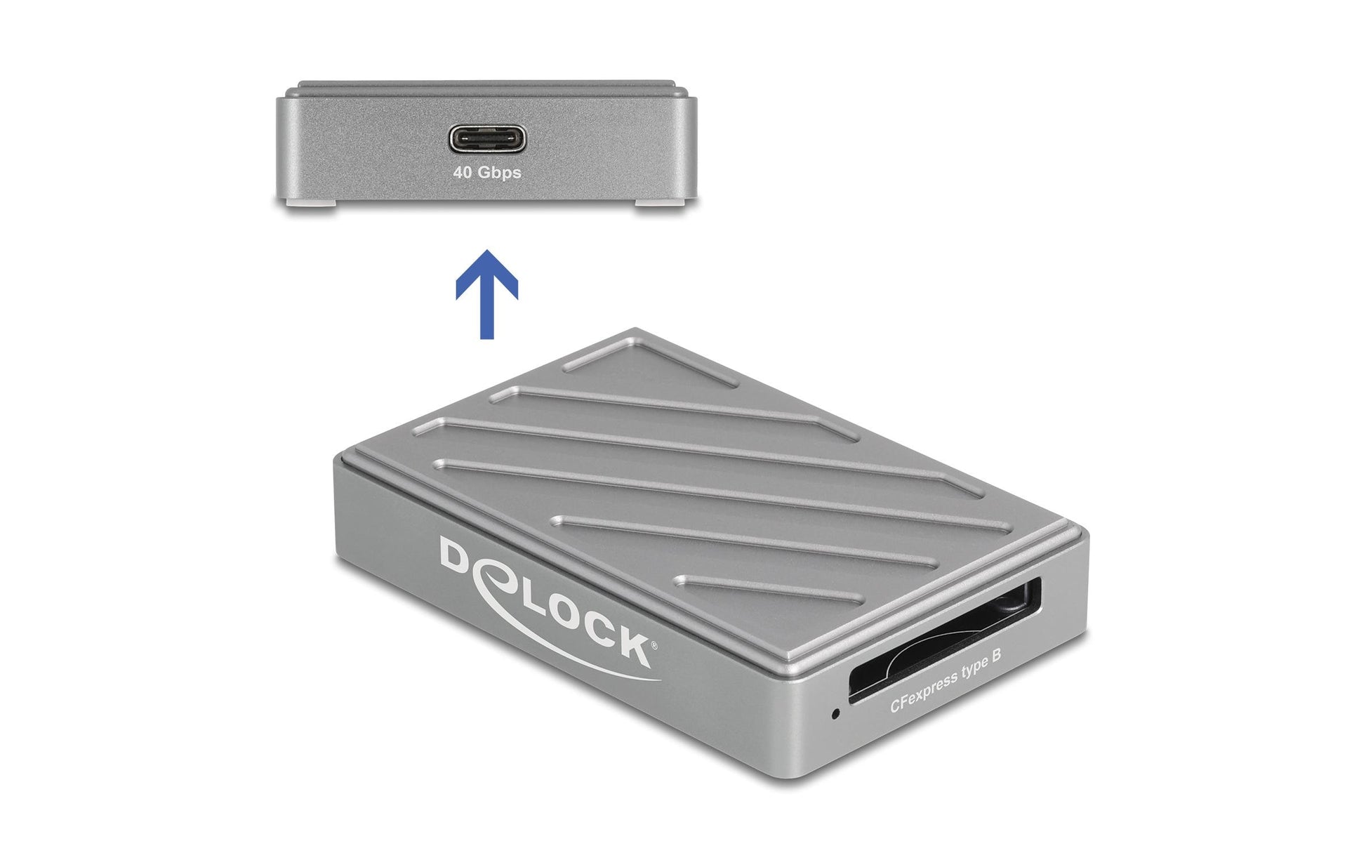 DeLOCK CFexpress Typ B Kartenleser – USB‑C (USB4) 40 Gbit/s