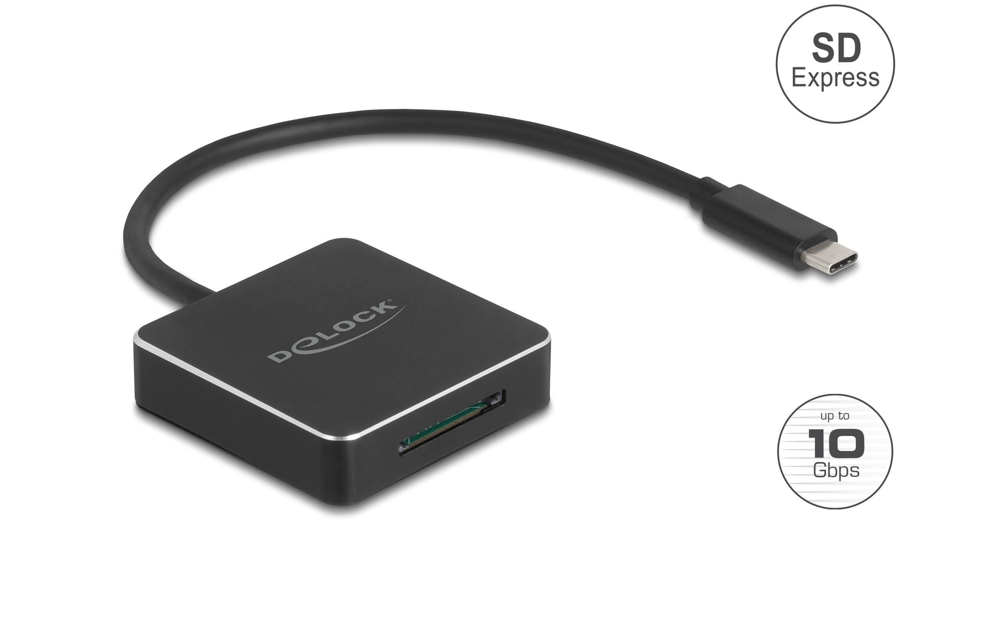 DeLOCK 91019 Kartenleser – SD/SDHC/SDXC (UHS‑I) – USB‑C 3.2 Gen 2, 10 Gbit/s