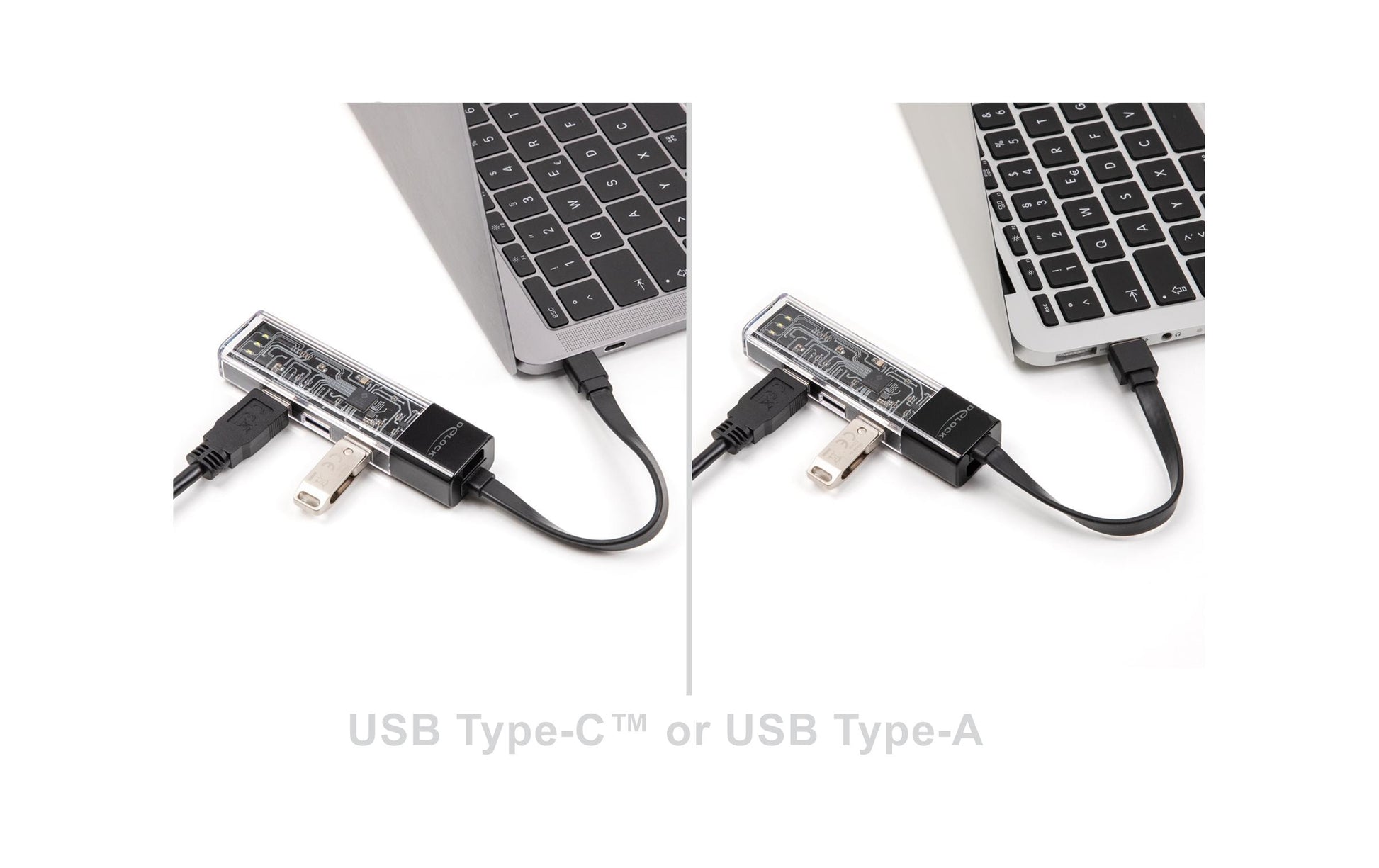 DeLOCK 64335 USB-Hub – USB-C, 4× USB-A, für Windows/Mac/ChromeOS