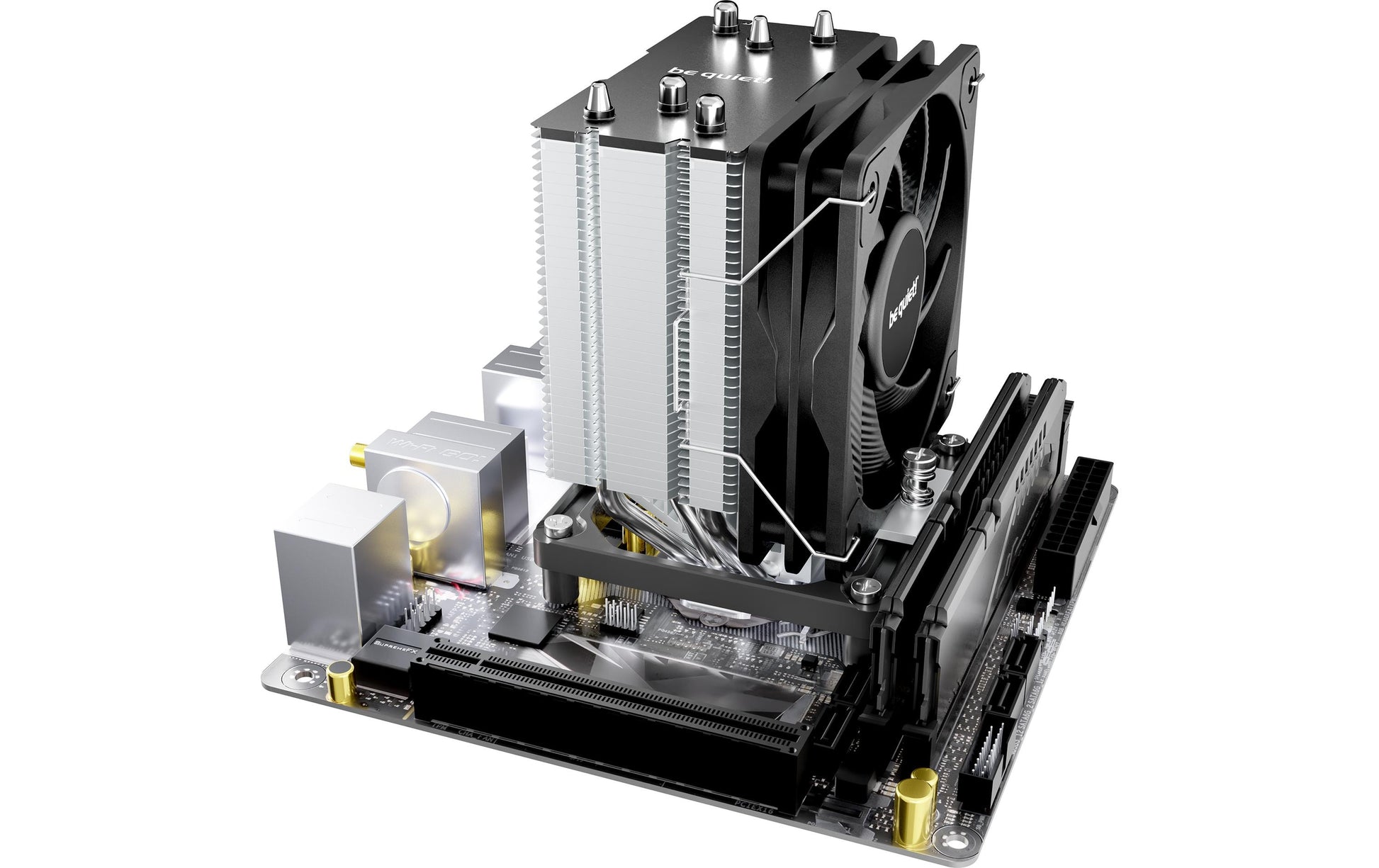 be quiet! be quiet – CPU-Kühler – Pure Rock Slim 3 – 10 cm Lüfter, 1700 U/min, TDP 130 W, für LGA1851/LGA1700/AM4 usw.