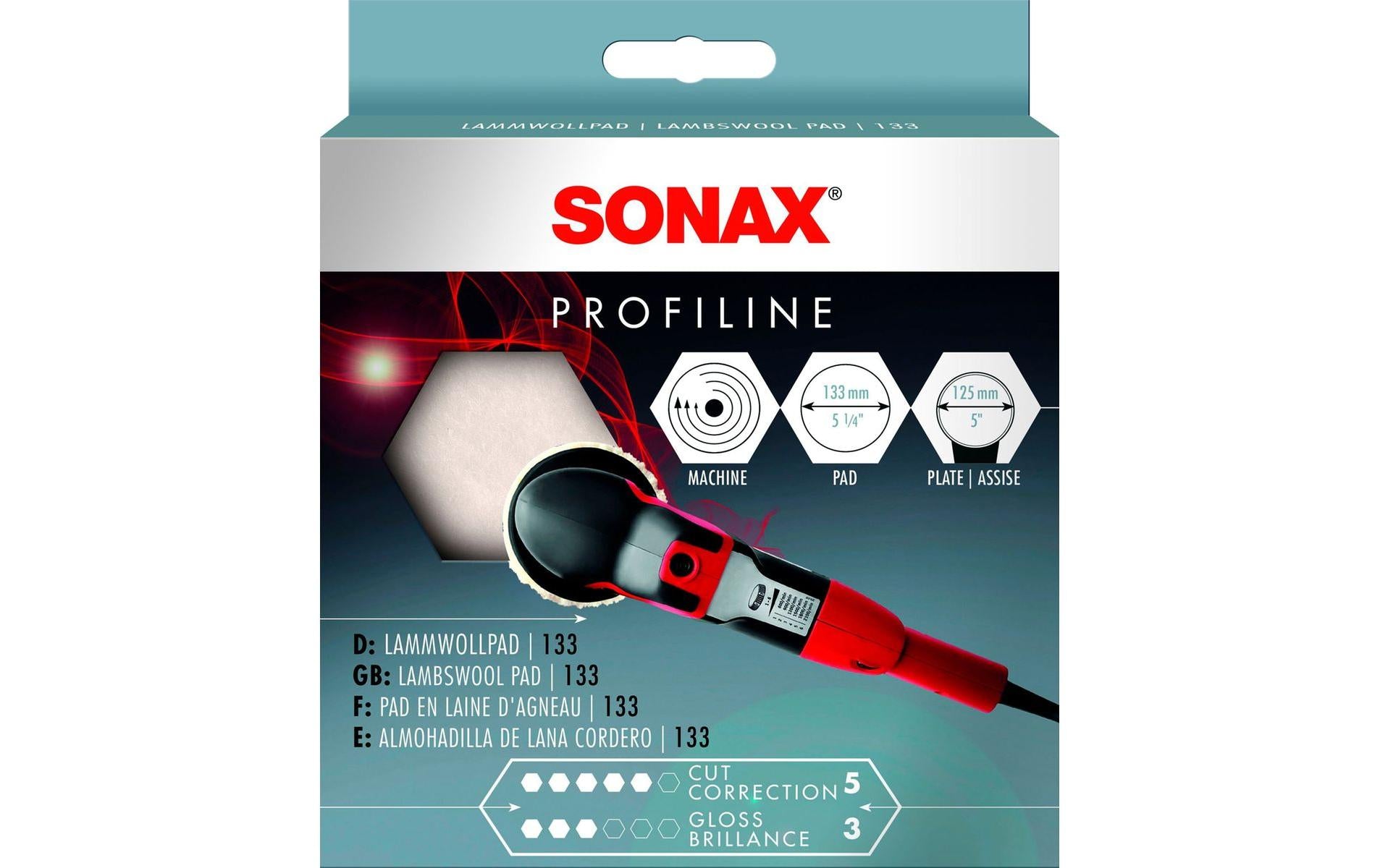 Sonax PROFILINE Polierpad Lammwolle – Ø 80 mm – 4 Stk.