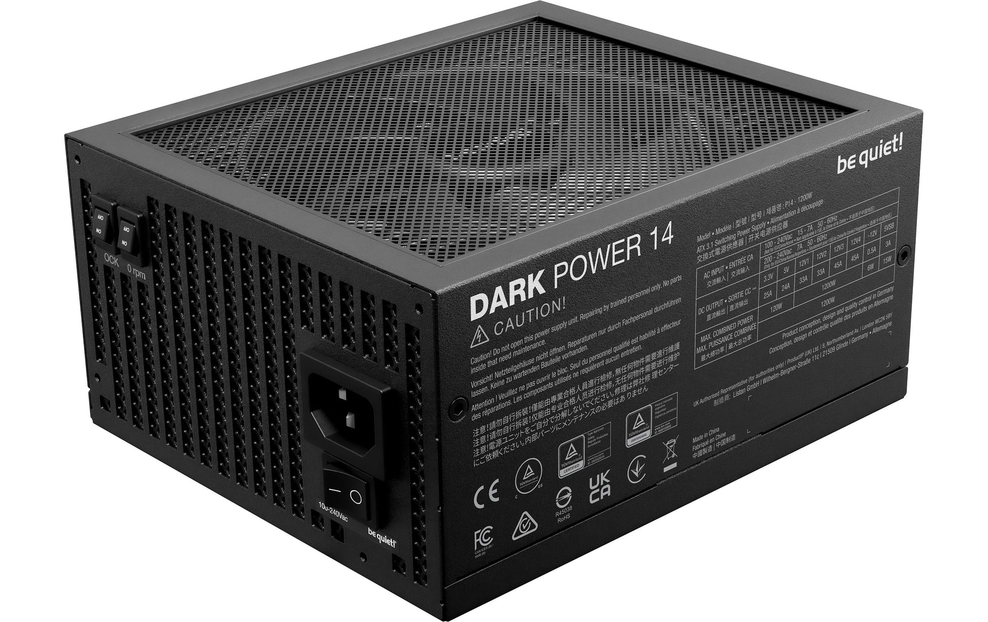 be quiet! be quiet Dark Power 14 ATX-Netzteil 1200 W 80 PLUS Titanium – vollmodular, ATX 3,1, EPS 2,92, 12VHPWR