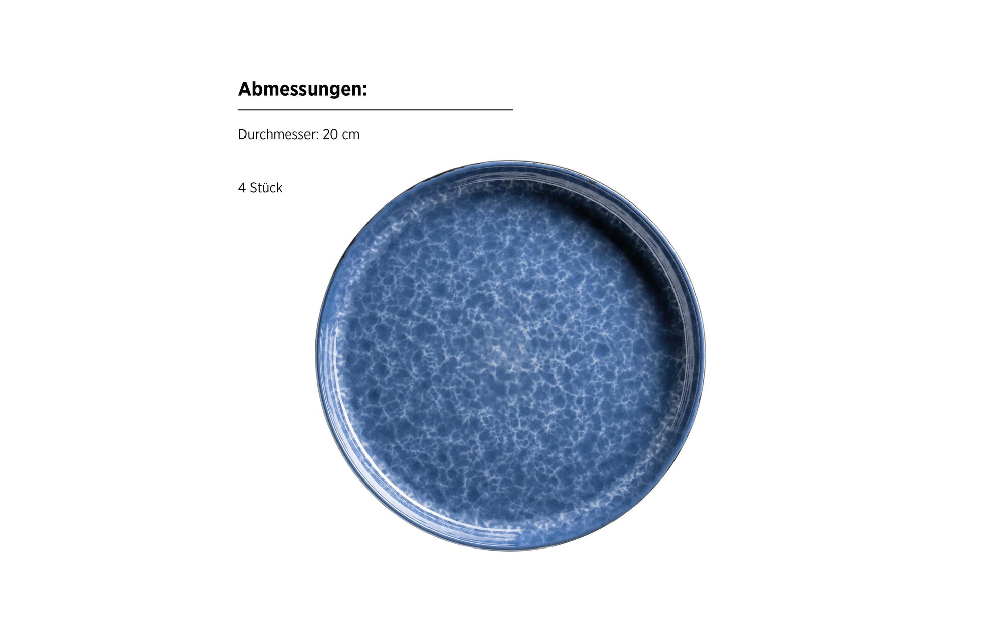 Mäser Filippa Speise-Service – 16-teilig, Steinzeug, Blau, spülmaschinenfest, mikrowellengeeignet