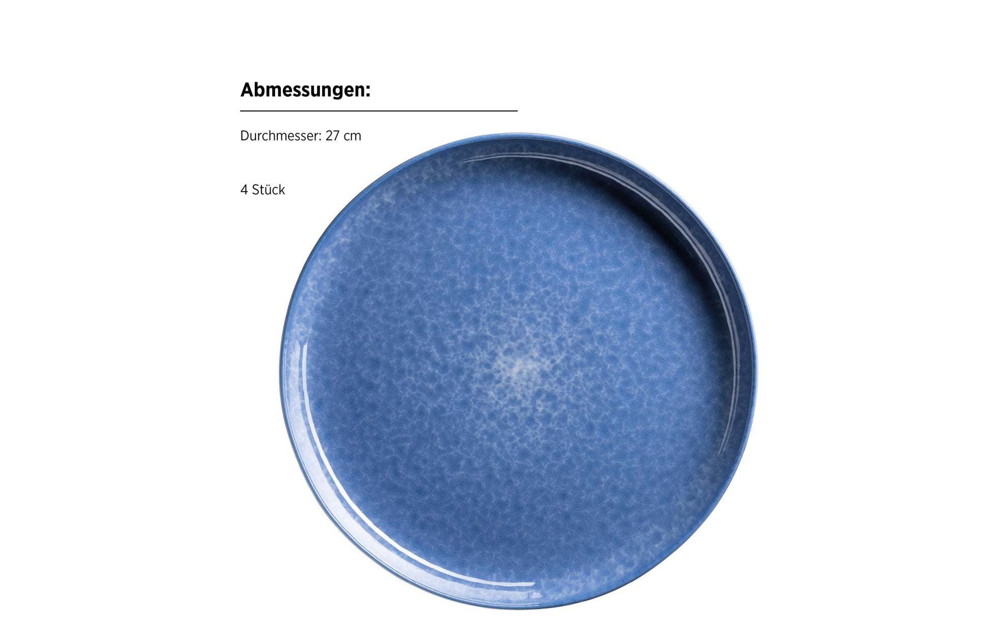 Mäser Filippa Speise-Service – 16-teilig, Steinzeug, Blau, spülmaschinenfest, mikrowellengeeignet