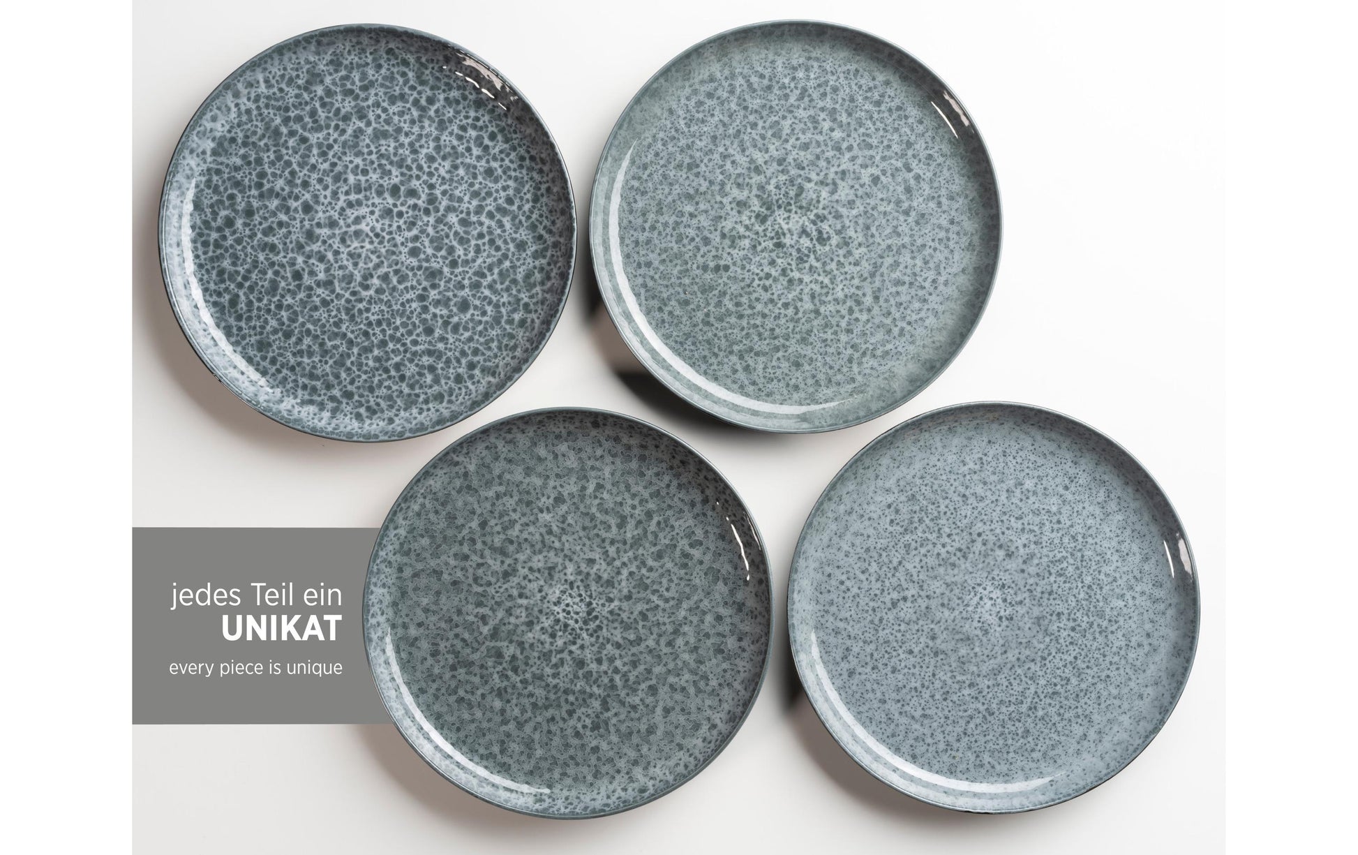Mäser Filippa Speise-Service – 16-teilig, Keramik, Grün, spülmaschinenfest, mikrowellengeeignet