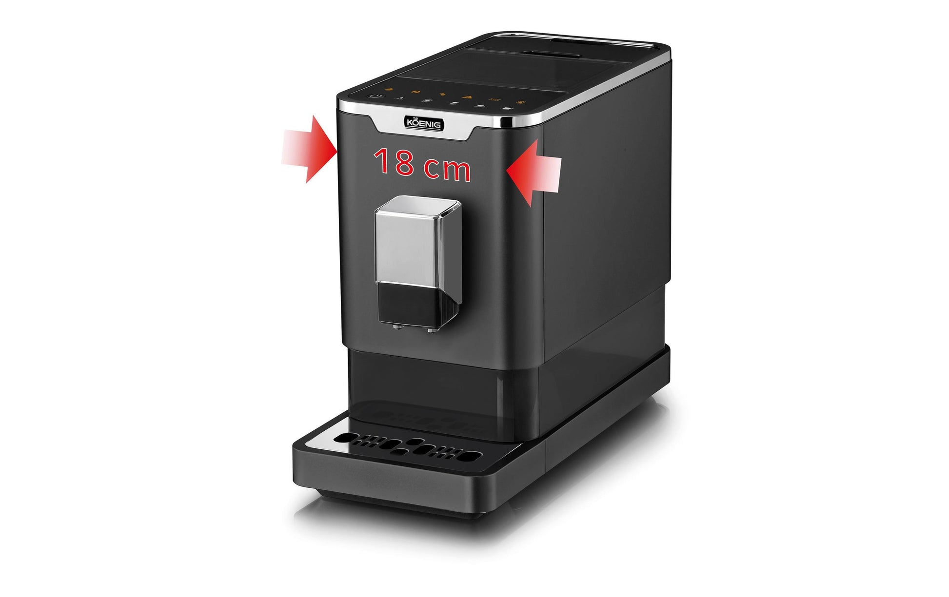 Koenig Finessa Doppio Kaffeevollautomat – 19 bar, 1,2 l, 150 g, Anthrazit