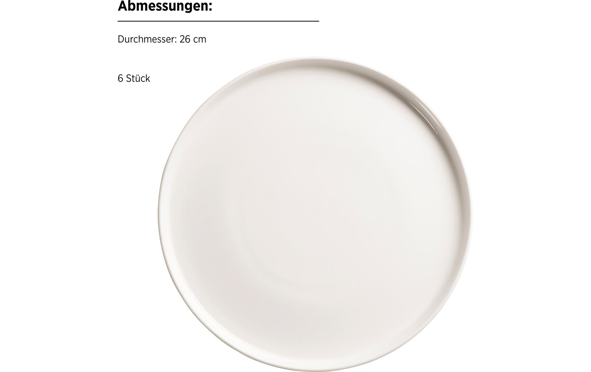 Mäser Tafelservice SITA – 12-teiliges Set, Porzellan, weiss, spülmaschinenfest, mikrowellengeeignet