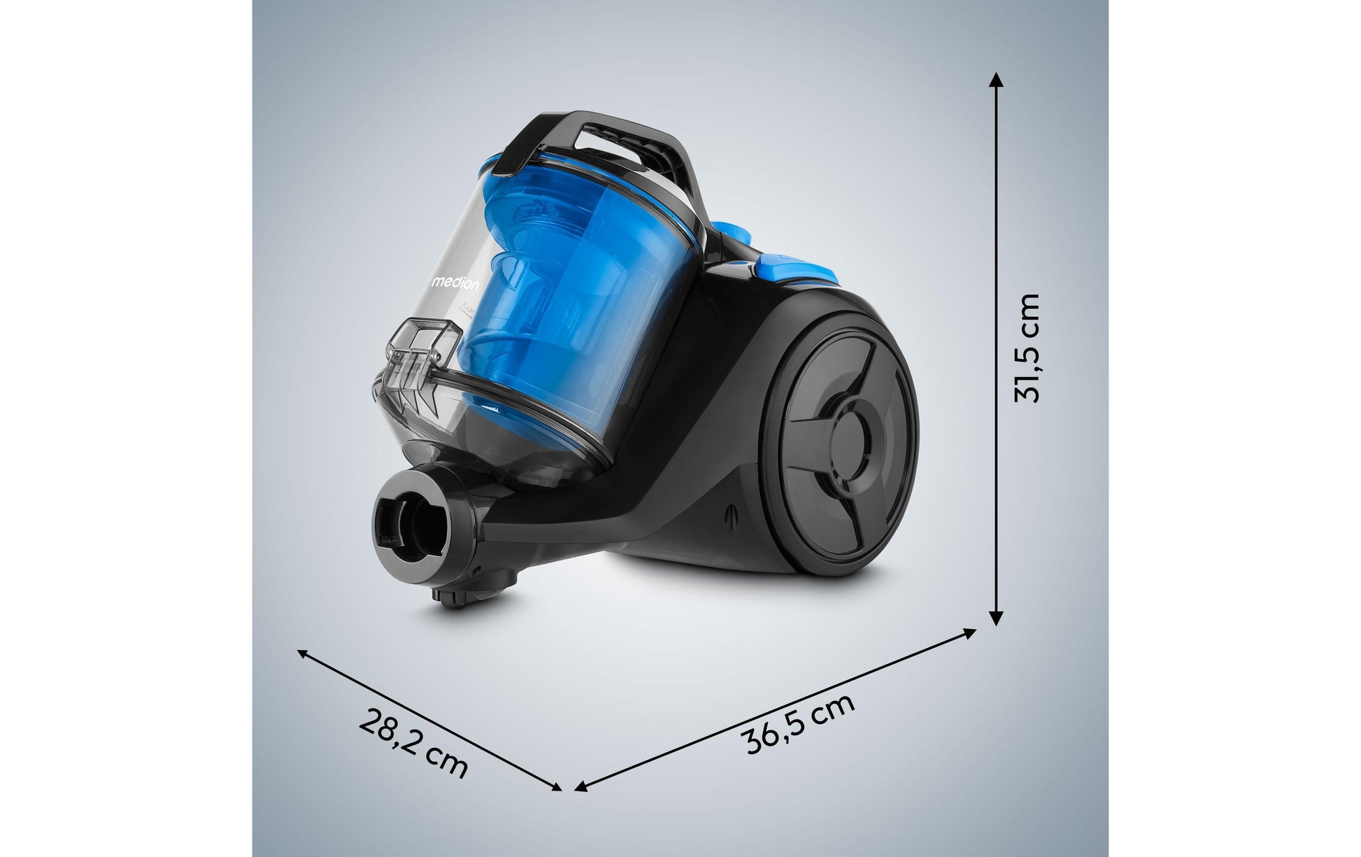 MEDION Staubsauger MD 12078 – 800 W, 2 l, Netzbetrieb, Kabel 7 m