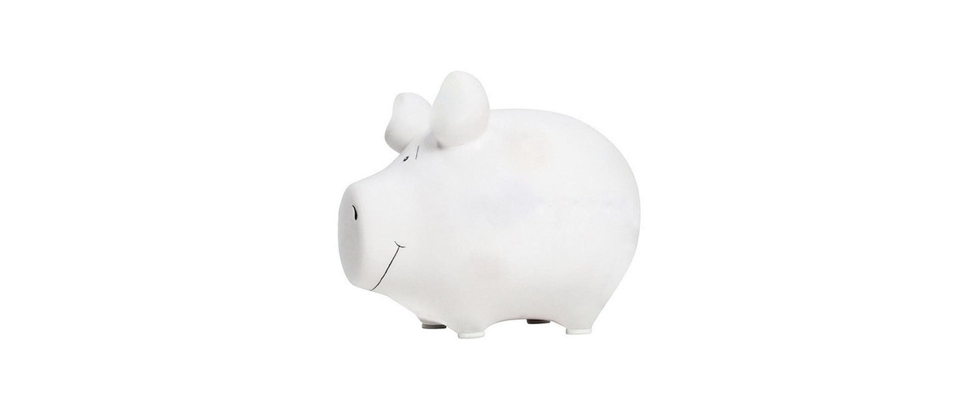 G. Wurm Spardose Schwein – 3-teilig – Keramik, weiss – 12,5 × 9 × 9 cm