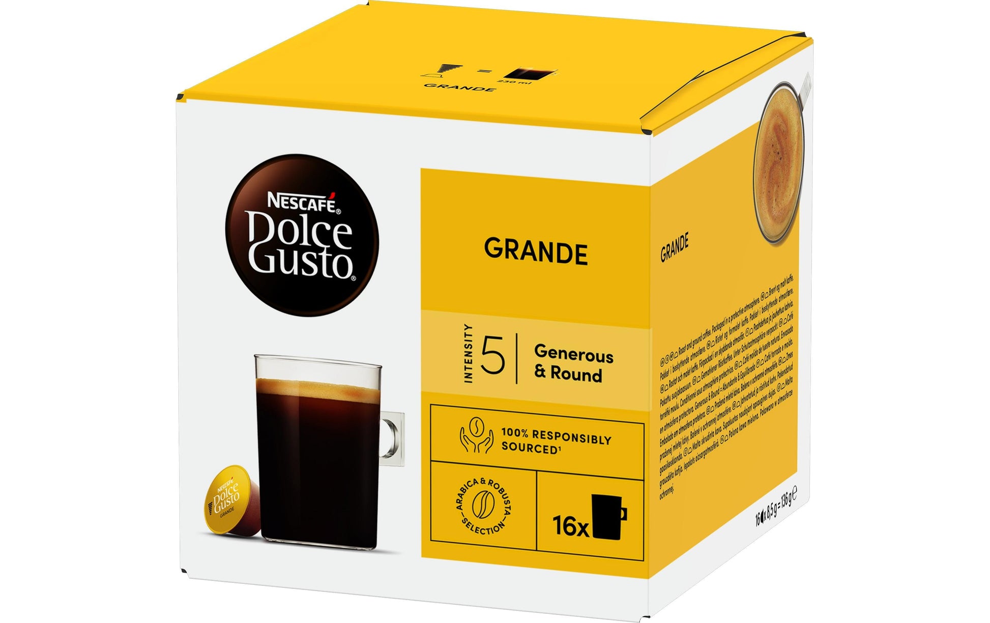 Nescafé Grande – Kapseln für Dolce Gusto – Espresso, 16 Kapseln