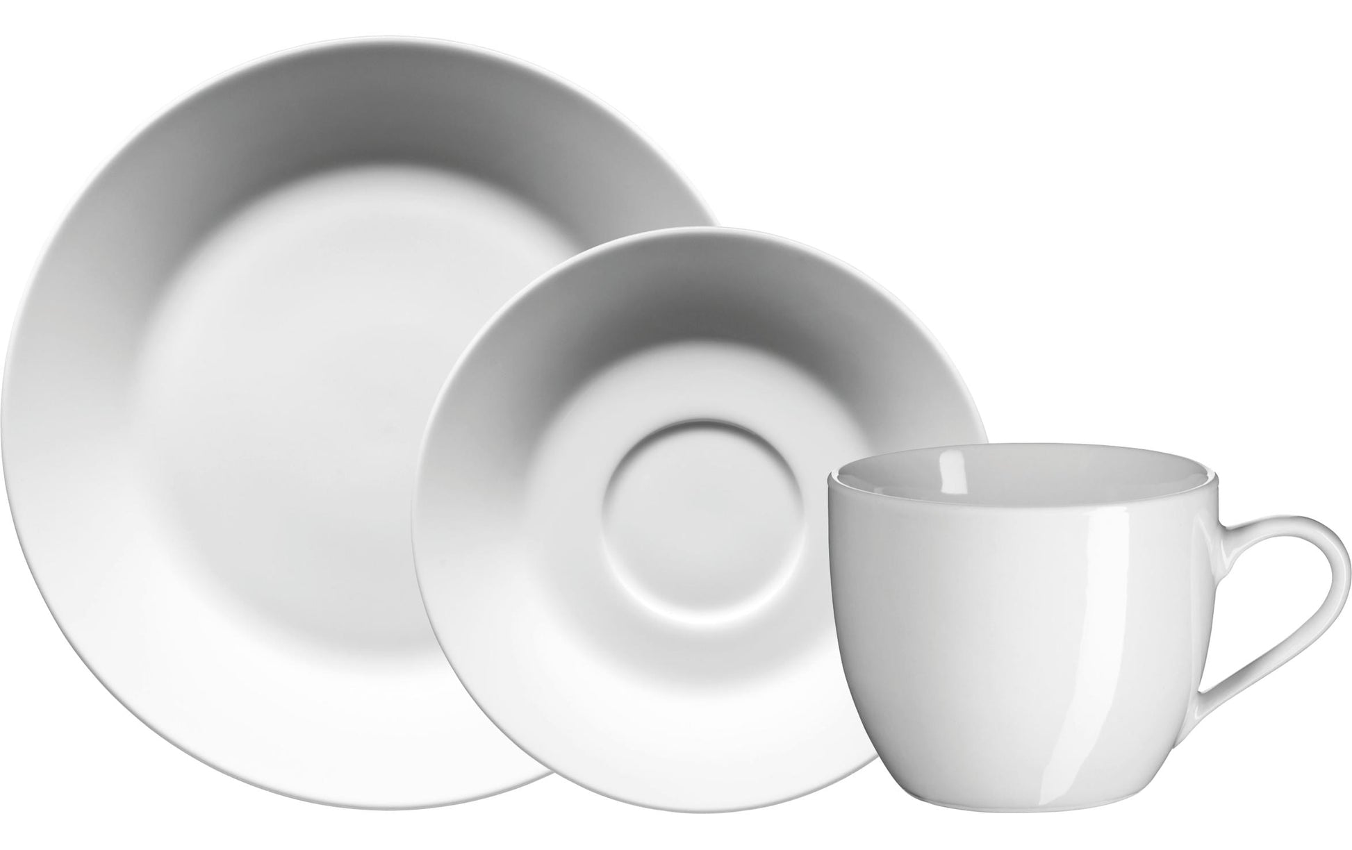 Mäser Kaffeeservice YOUNG – 18-teiliges Set, Porzellan, weiss, spülmaschinenfest, mikrowellengeeignet