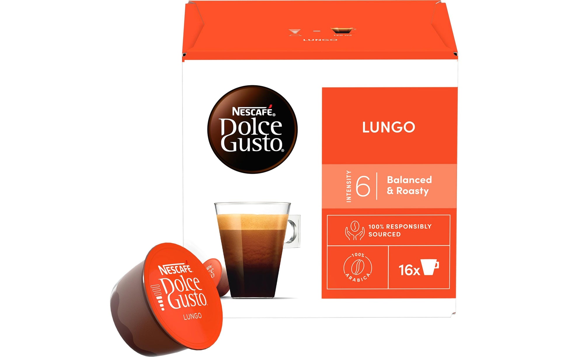Nescafé Lungo – Kapseln für Dolce Gusto, 16 Kapseln