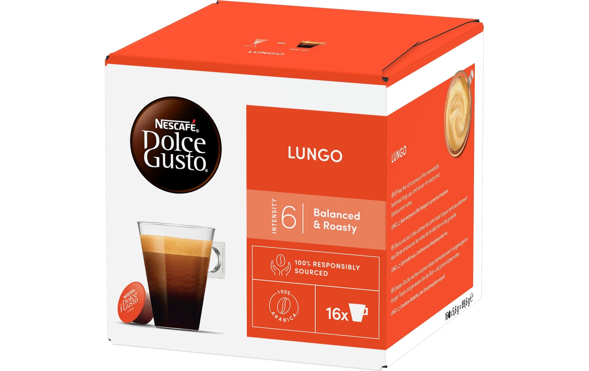 Nescafé Lungo – Kapseln für Dolce Gusto, 16 Kapseln
