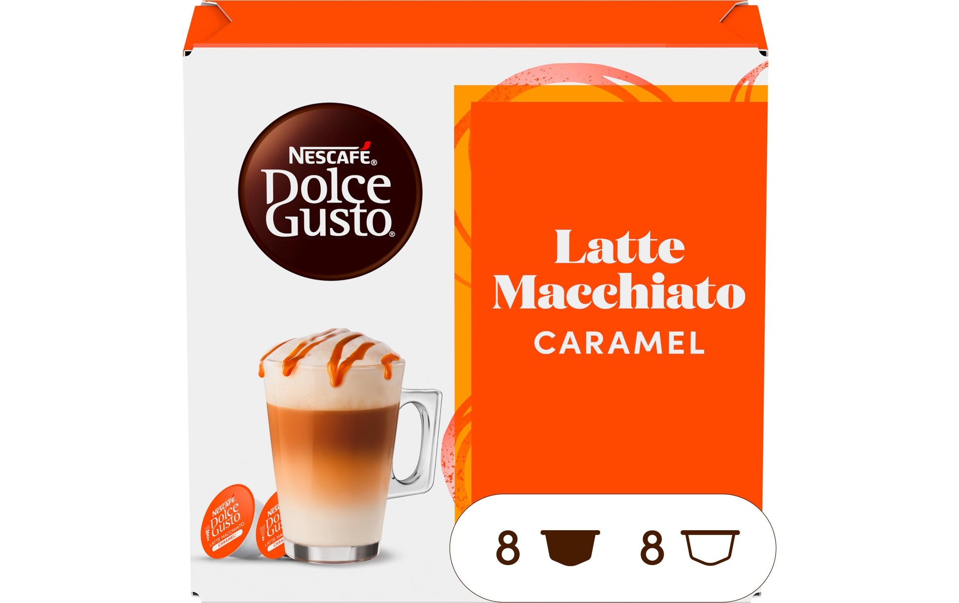 Nescafé Latte Macchiato Caramel – Kapseln für Dolce Gusto – 8 Kapseln
