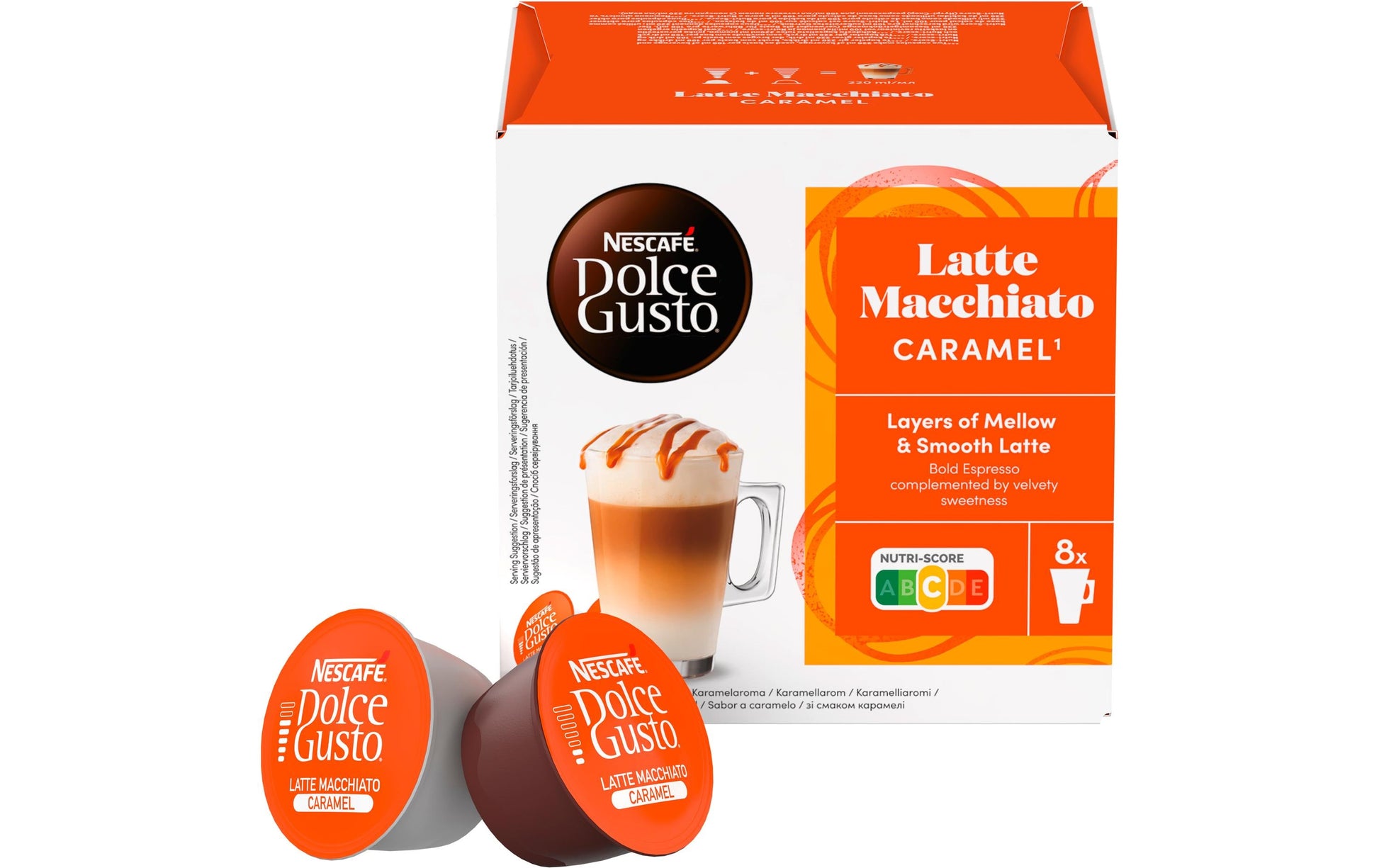 Nescafé Latte Macchiato Caramel – Kapseln für Dolce Gusto – 8 Kapseln
