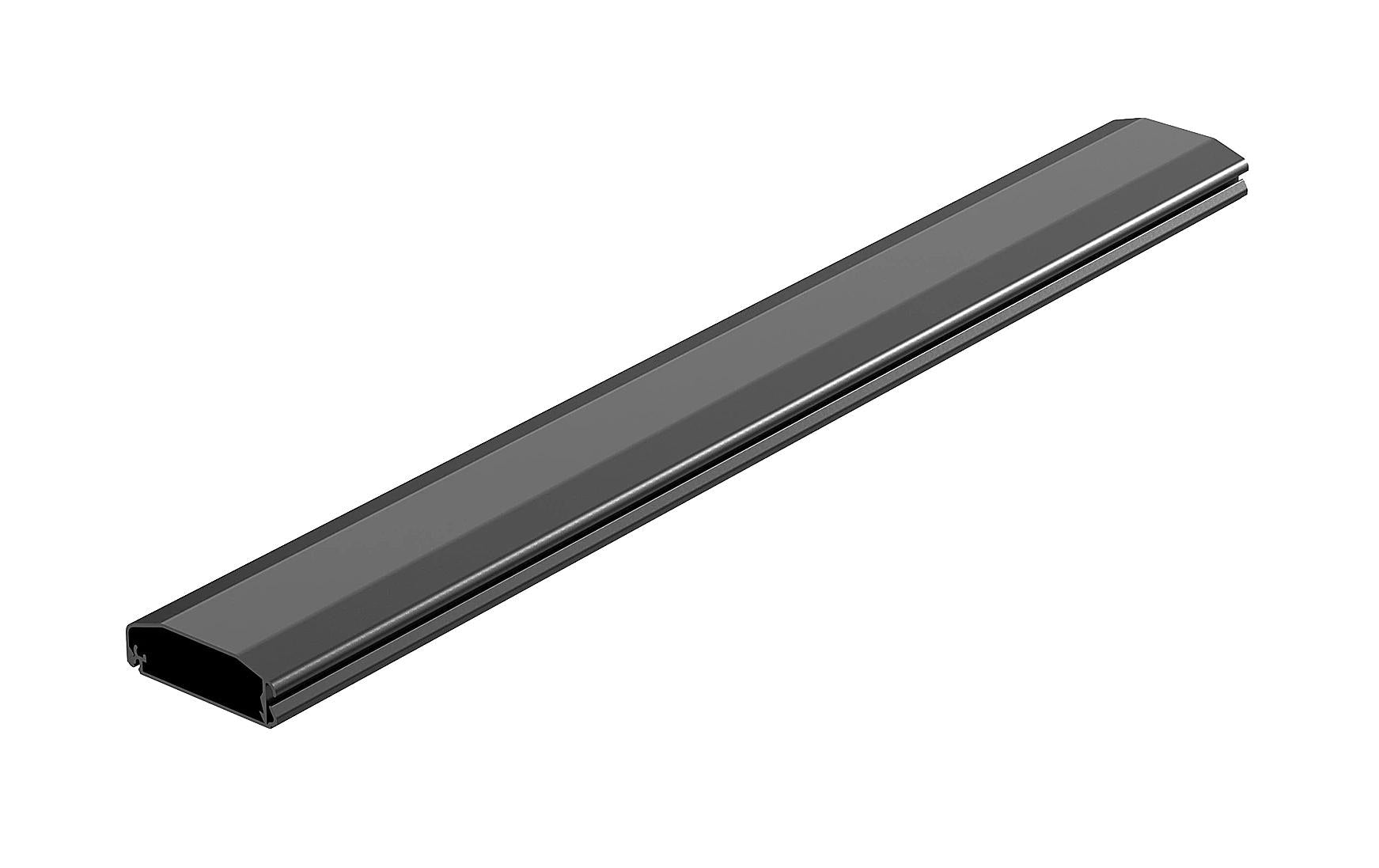 PureMounts Wandkanal – 60 mm – 0,5 m – Aluminium – Schwarz, selbstklebend