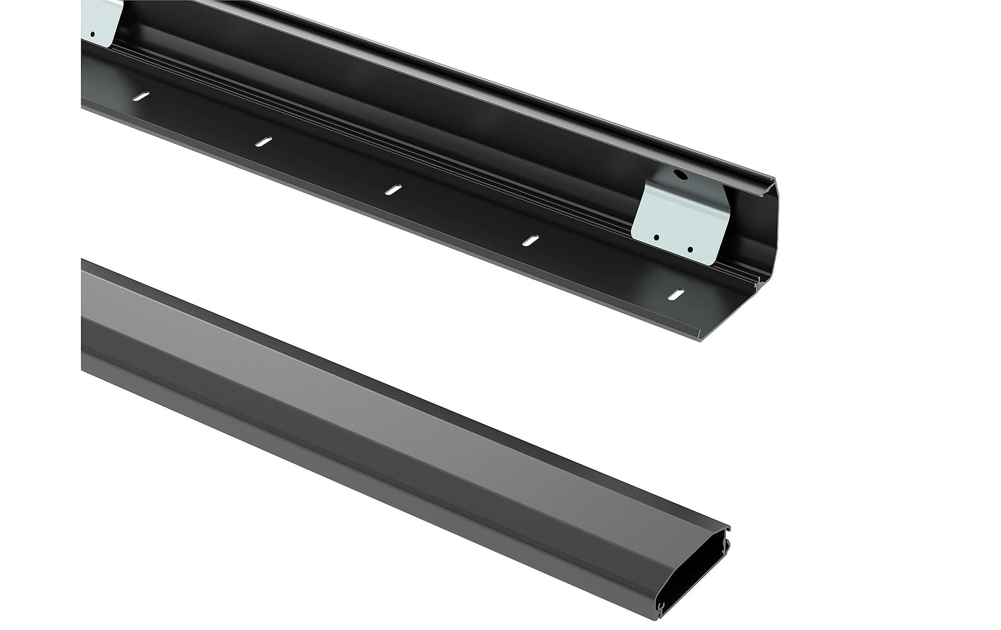 PureMounts Wandkanal – 60 mm – 0,5 m – Aluminium – Schwarz, selbstklebend