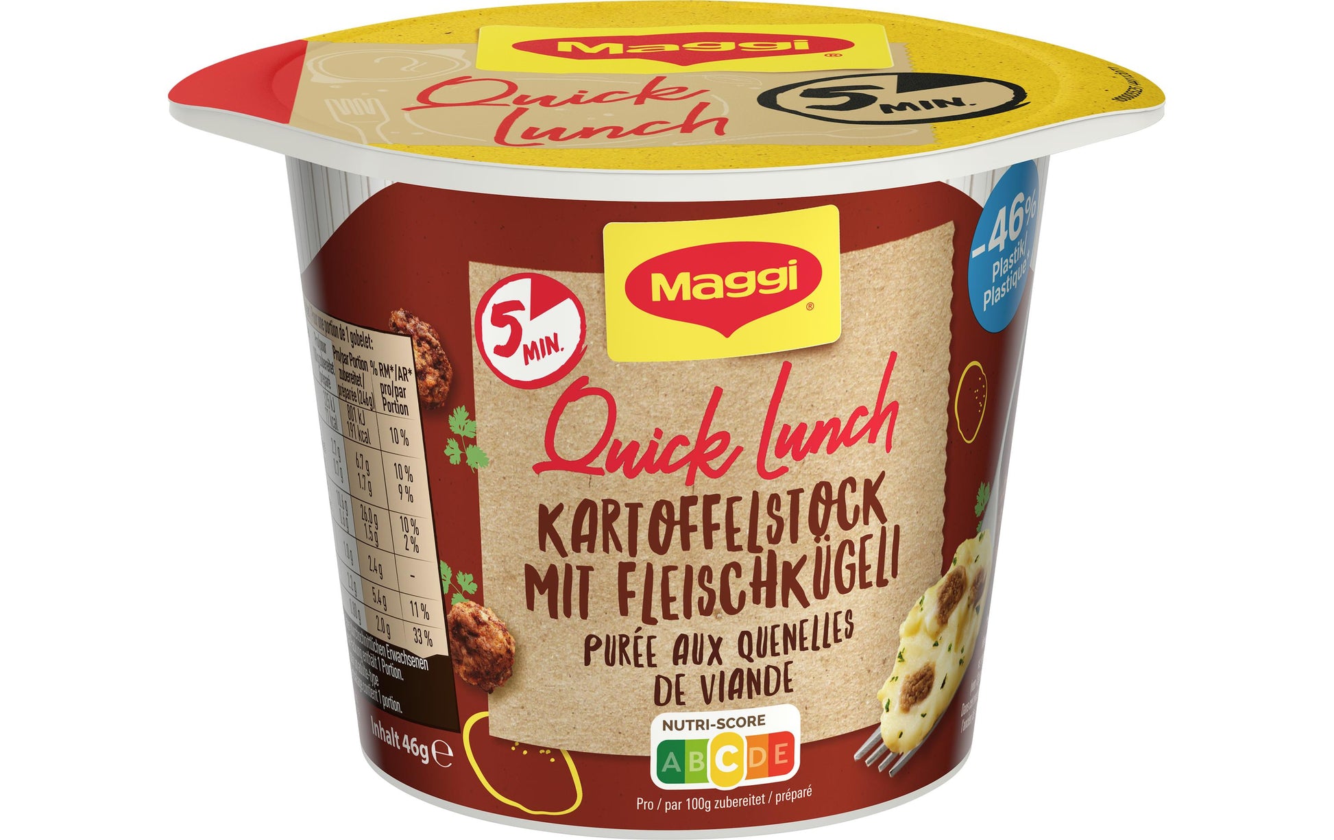 Maggi Quick Lunch Kartoffelstock mit Fleischklösschen – 46 g