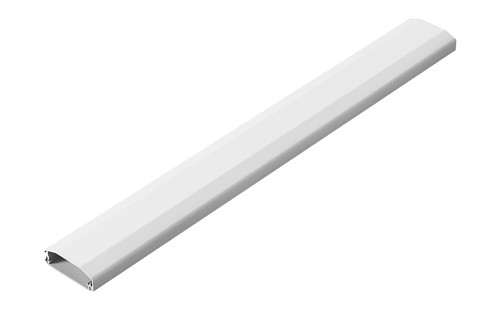 PureMounts Wandkanal – 60 mm – 0,5 m – Aluminium – Weiss, selbstklebend
