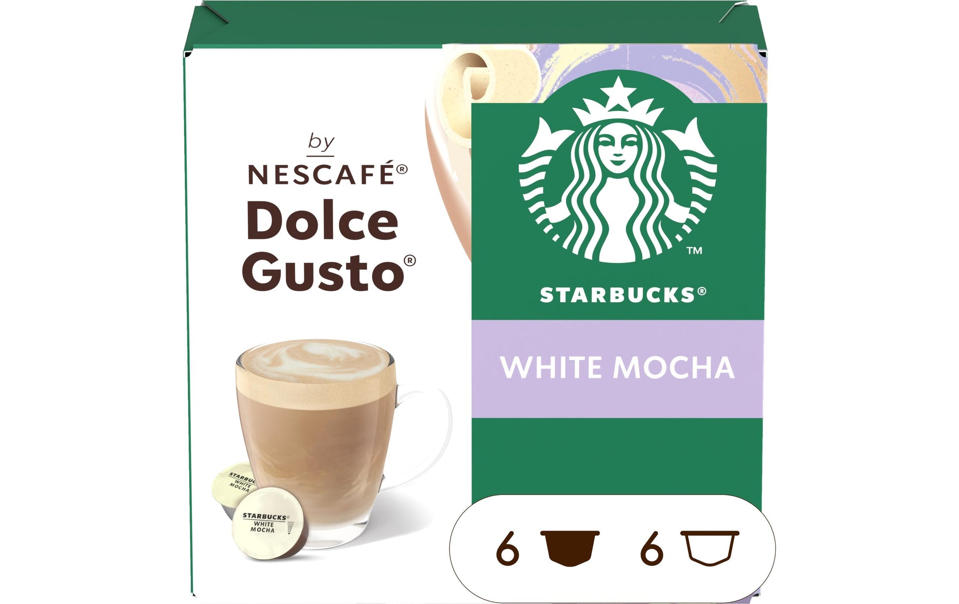 Starbucks White Mocha – Kapseln für Dolce Gusto – Mokka, 12 Kapseln