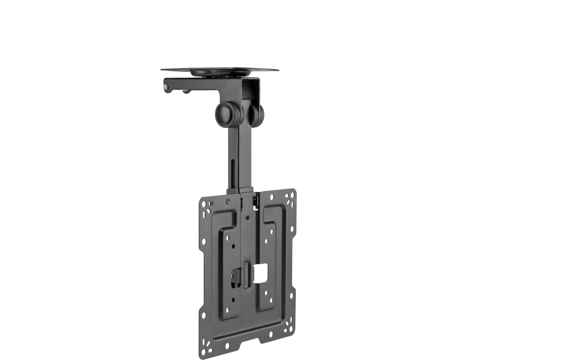 Puremounts Deckenhalterung, neigbar, bis 43", VESA 200×200, bis 20 kg, schwarz