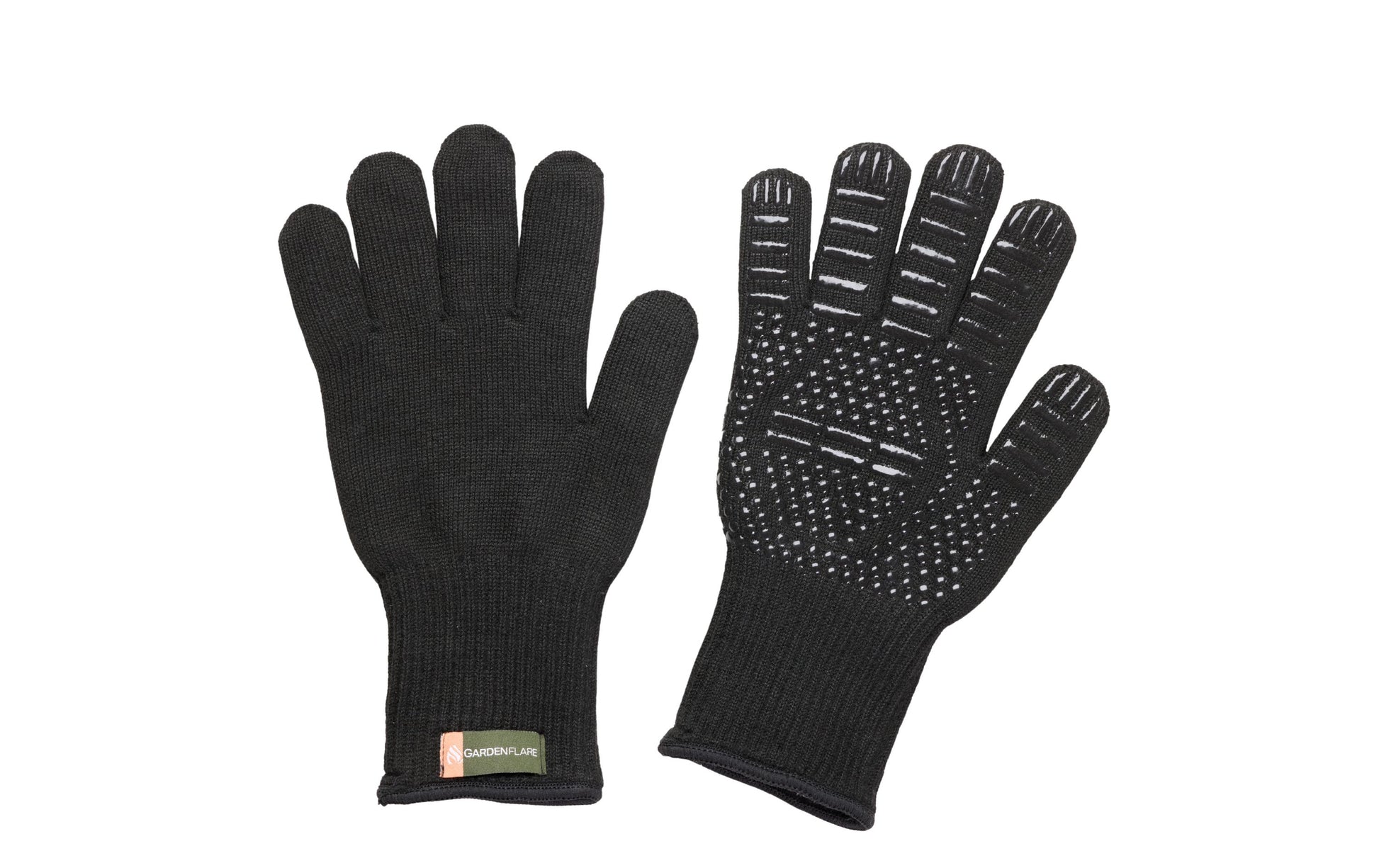 Gardenflare Arbeitshandschuhe – Universalgrösse, 2 Stück – Aramid, Schwarz, Hitzebeständig, Rutschfest