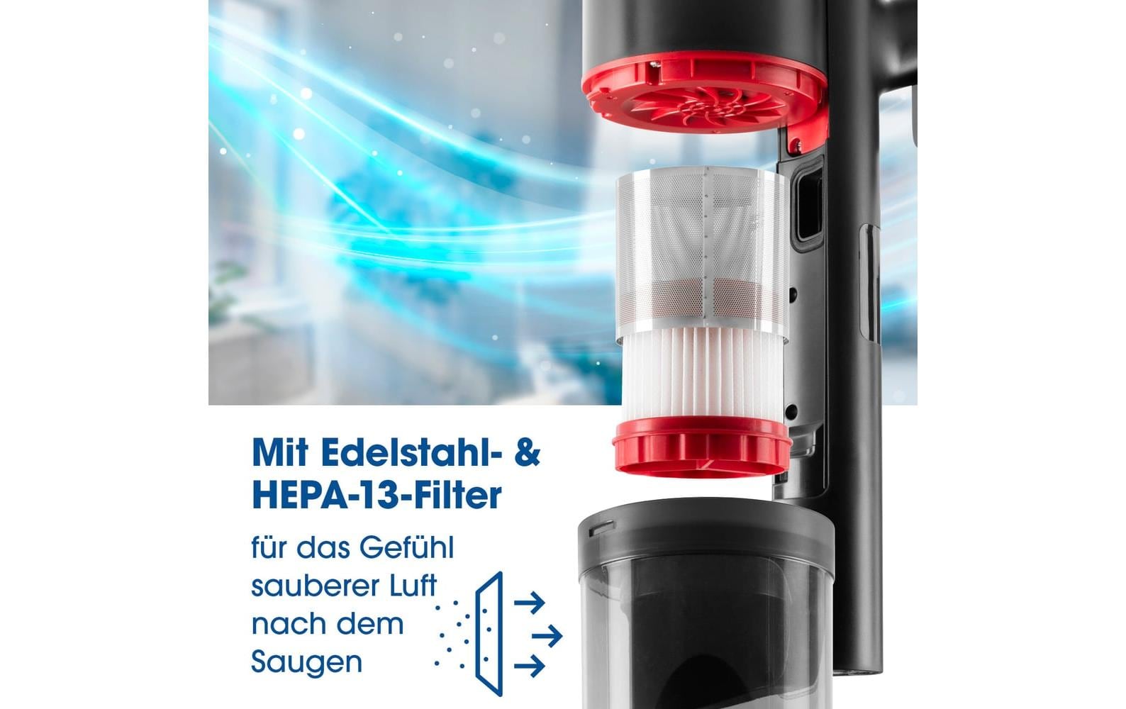 Cleanmaxx Hand- und Stielstaubsauger – 45 min Laufzeit, 0,8 l, Akkubetrieb, 22,2 V