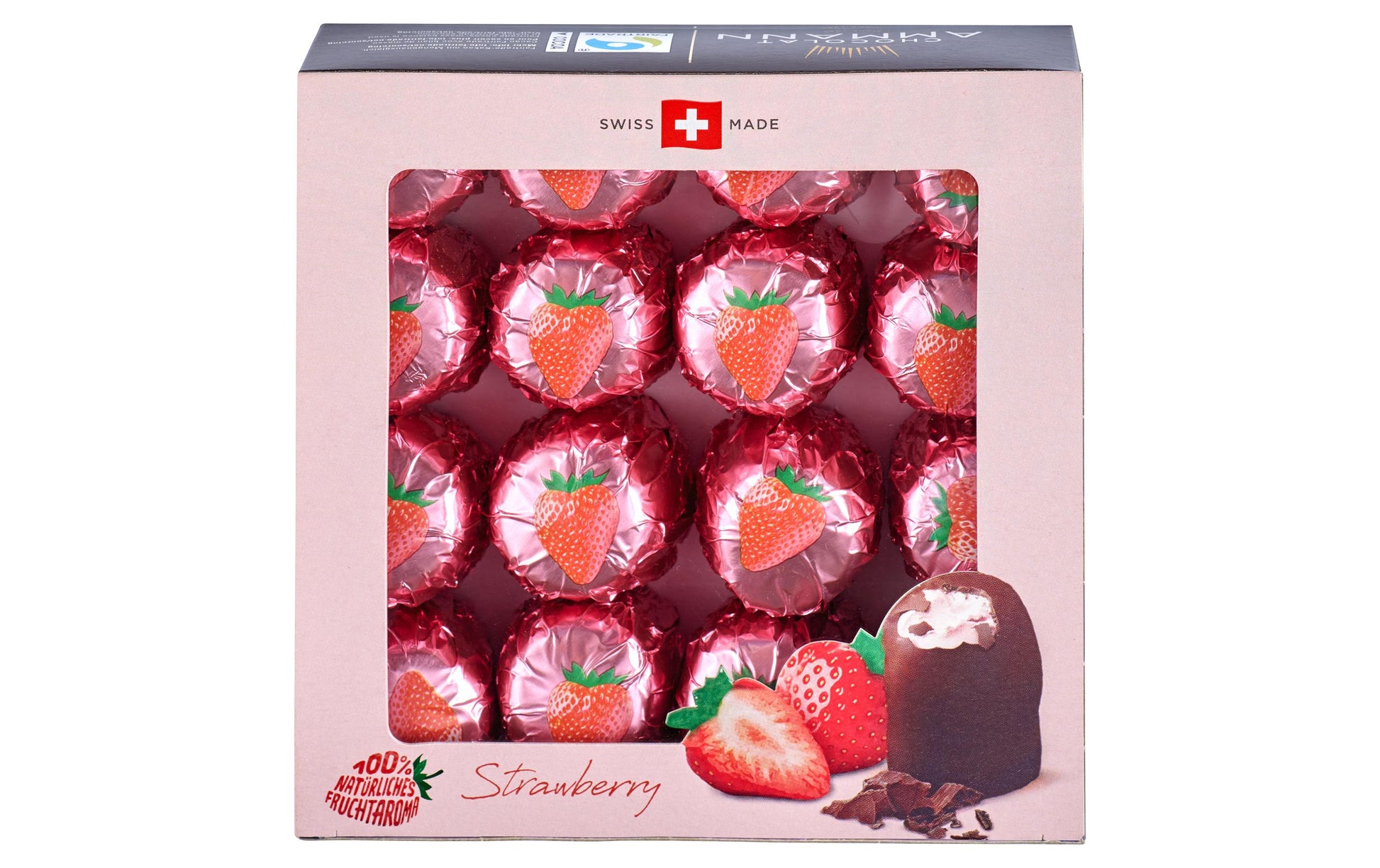 Chocolat ammann Mini King Schokolade – Erdbeere – 16 × 10 g