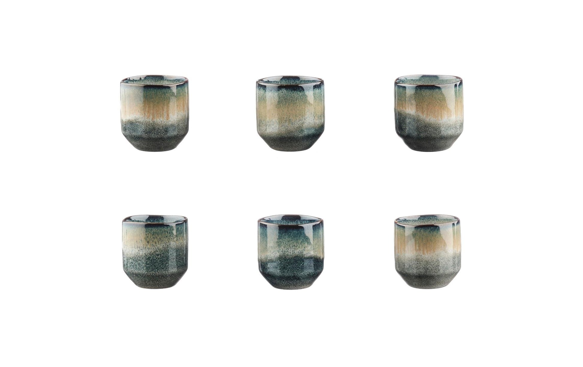 Björn GENESIS Tasse – 0,15 l, Steinzeug, Grau, 6 Stück