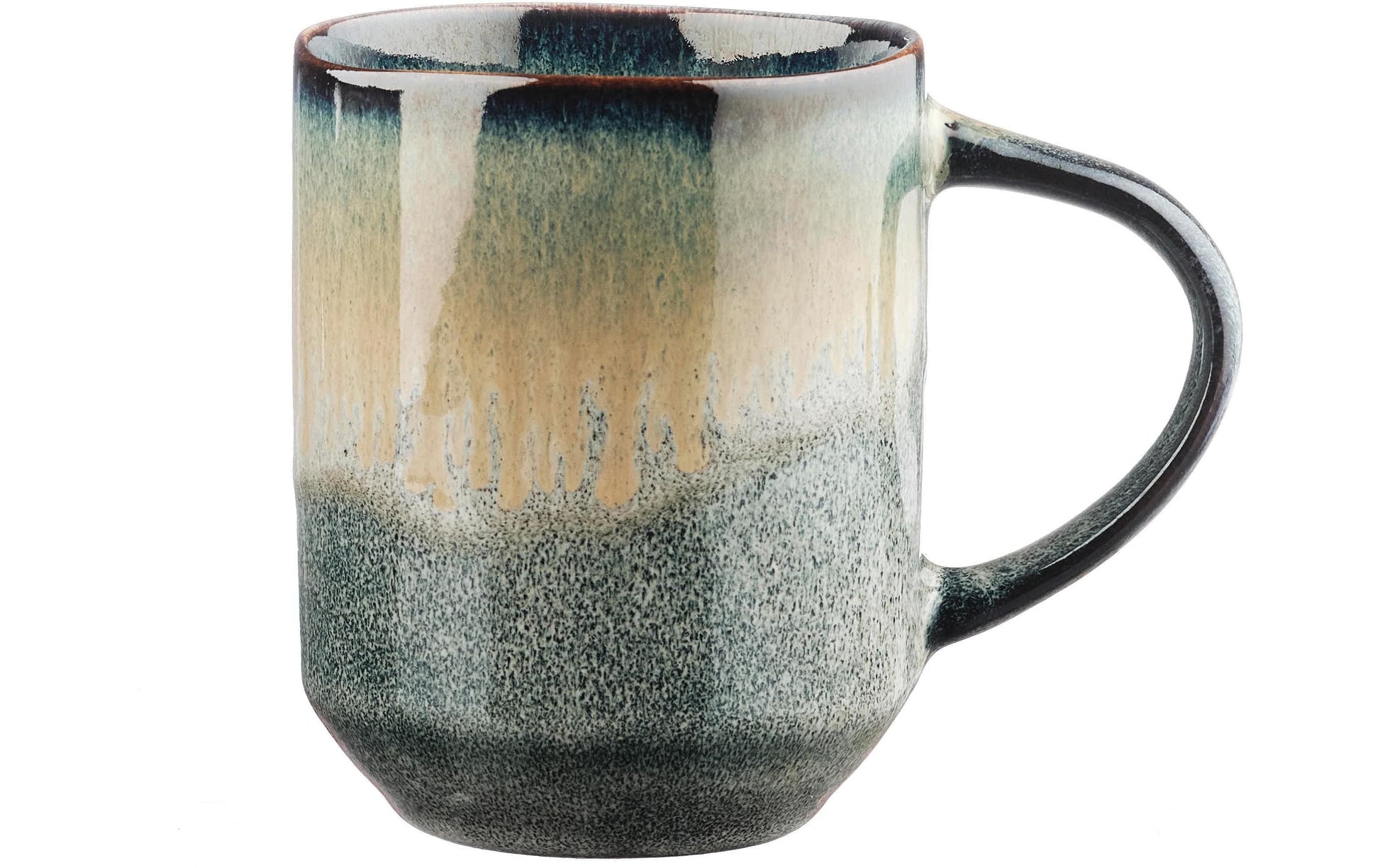 Björn GENESIS Tasse – 0,40 l, Keramik, blau, grau, Henkel, 6 Stück