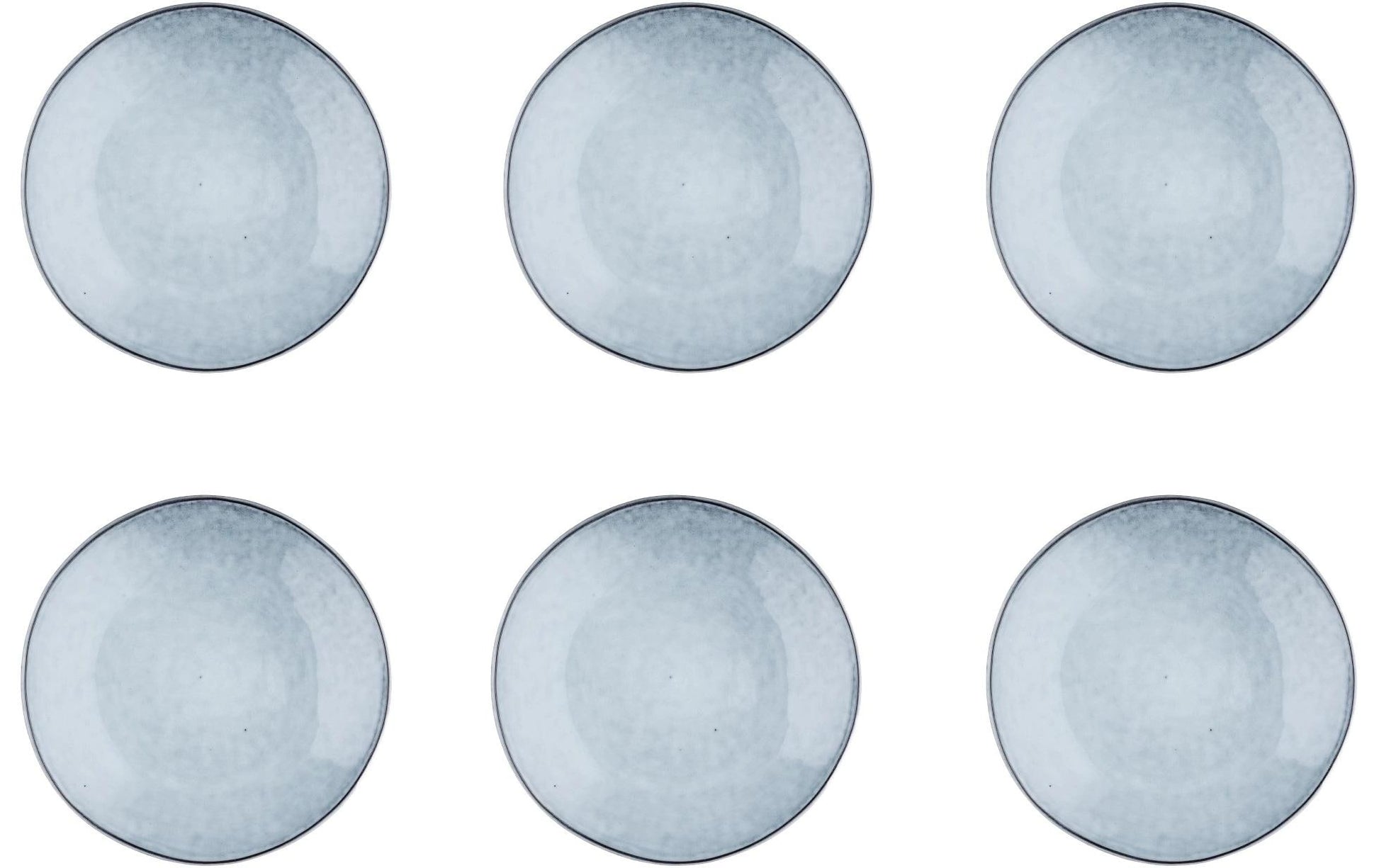 Björn CLOUD Frühstücksteller – Keramik, Hellgrau, Ø 21,5 cm, Höhe 2,5 cm, 6 Stück