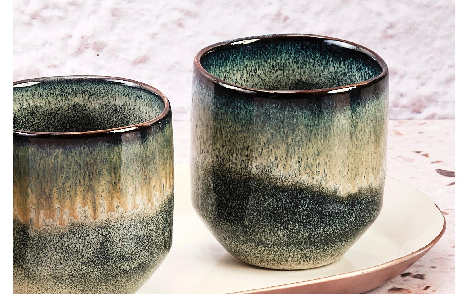 Björn GENESIS Tasse – 0,15 l, Steinzeug, Grau, 6 Stück