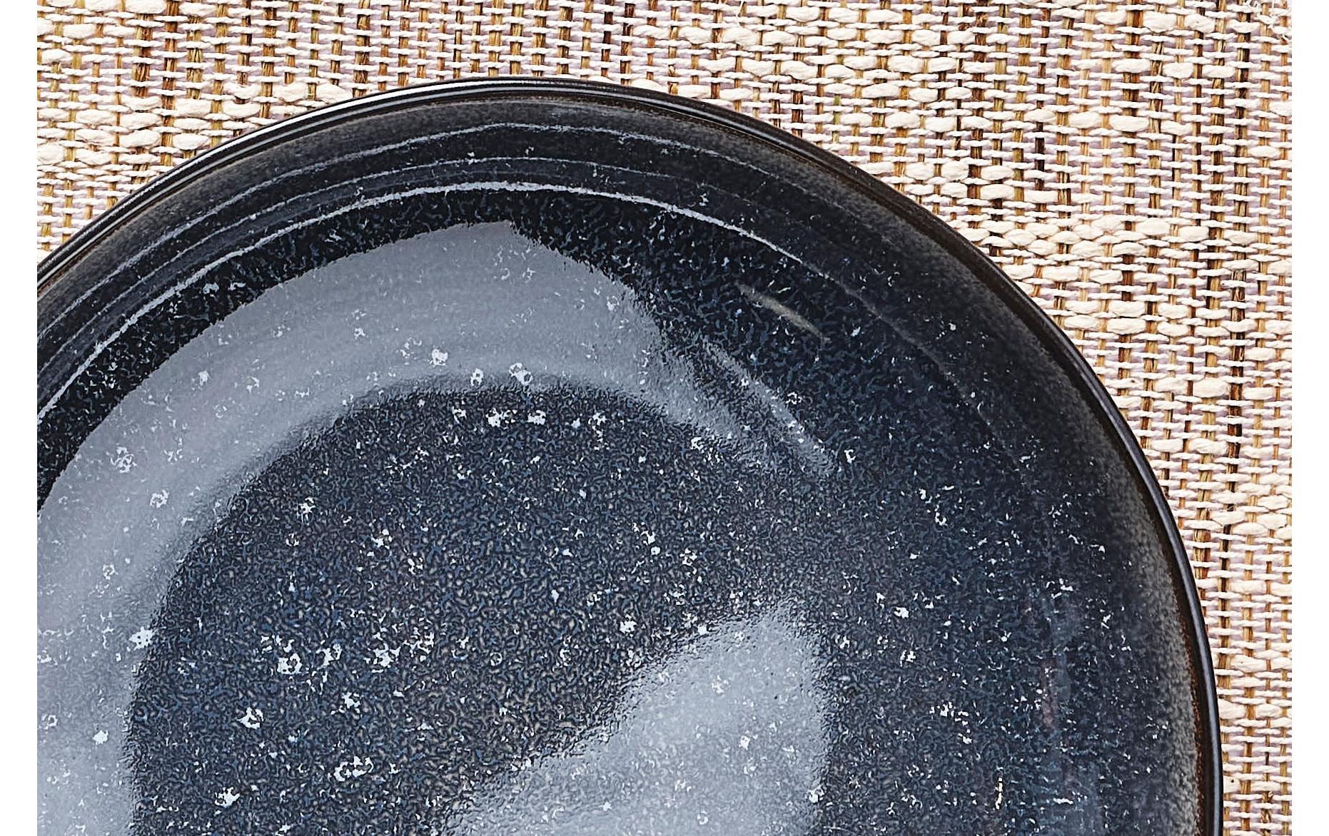 Björn IRIS Suppen- und Pastateller – Steinzeug, Dunkelblau, Ø 22,5 cm, 6 Stück