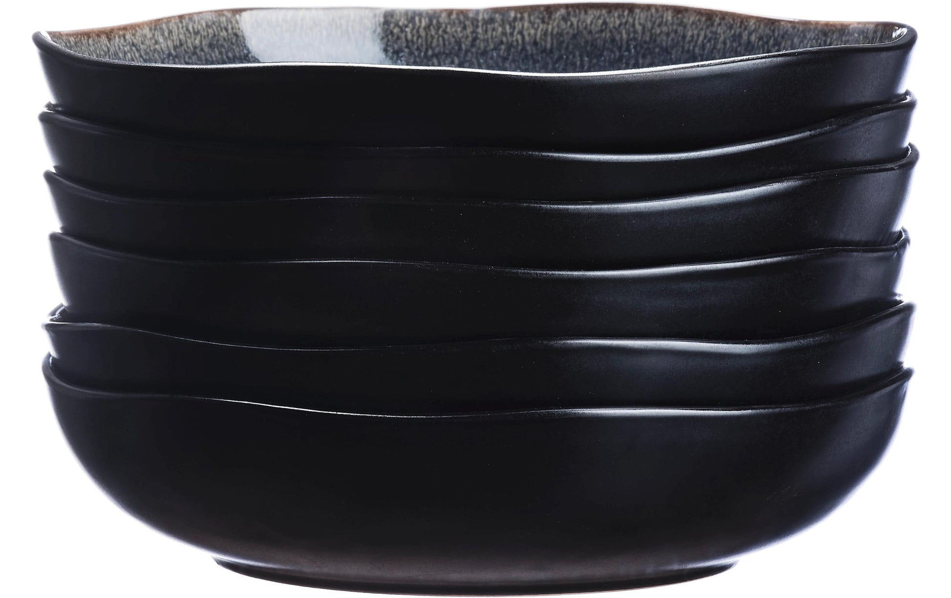 Björn IRIS Suppen- und Pastateller – Steinzeug, Dunkelblau, Ø 22,5 cm, 6 Stück