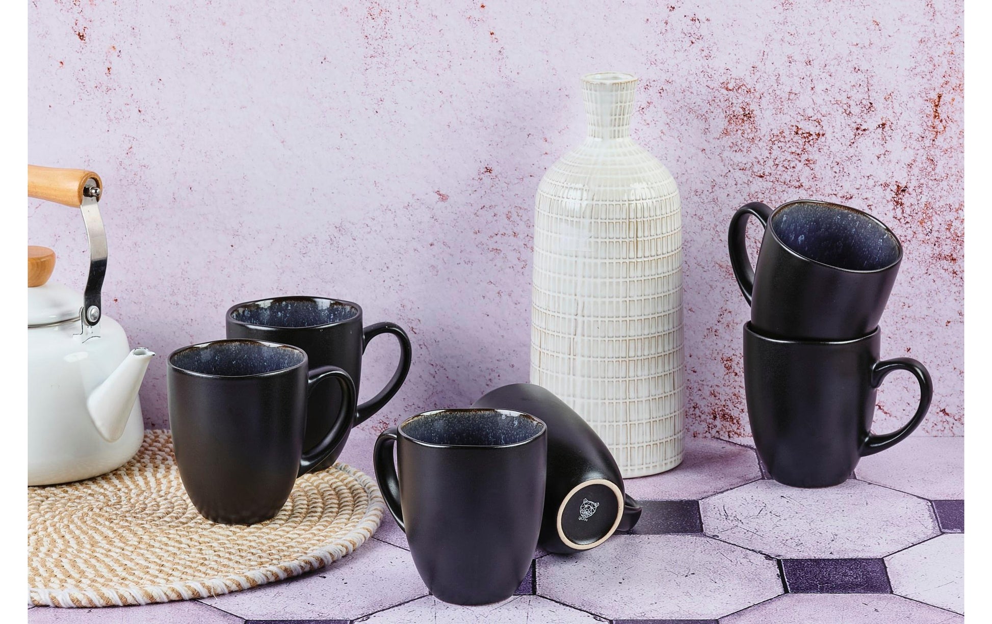 Björn Tasse – 0,40 l, Steinzeug, Nachtblau, Henkel