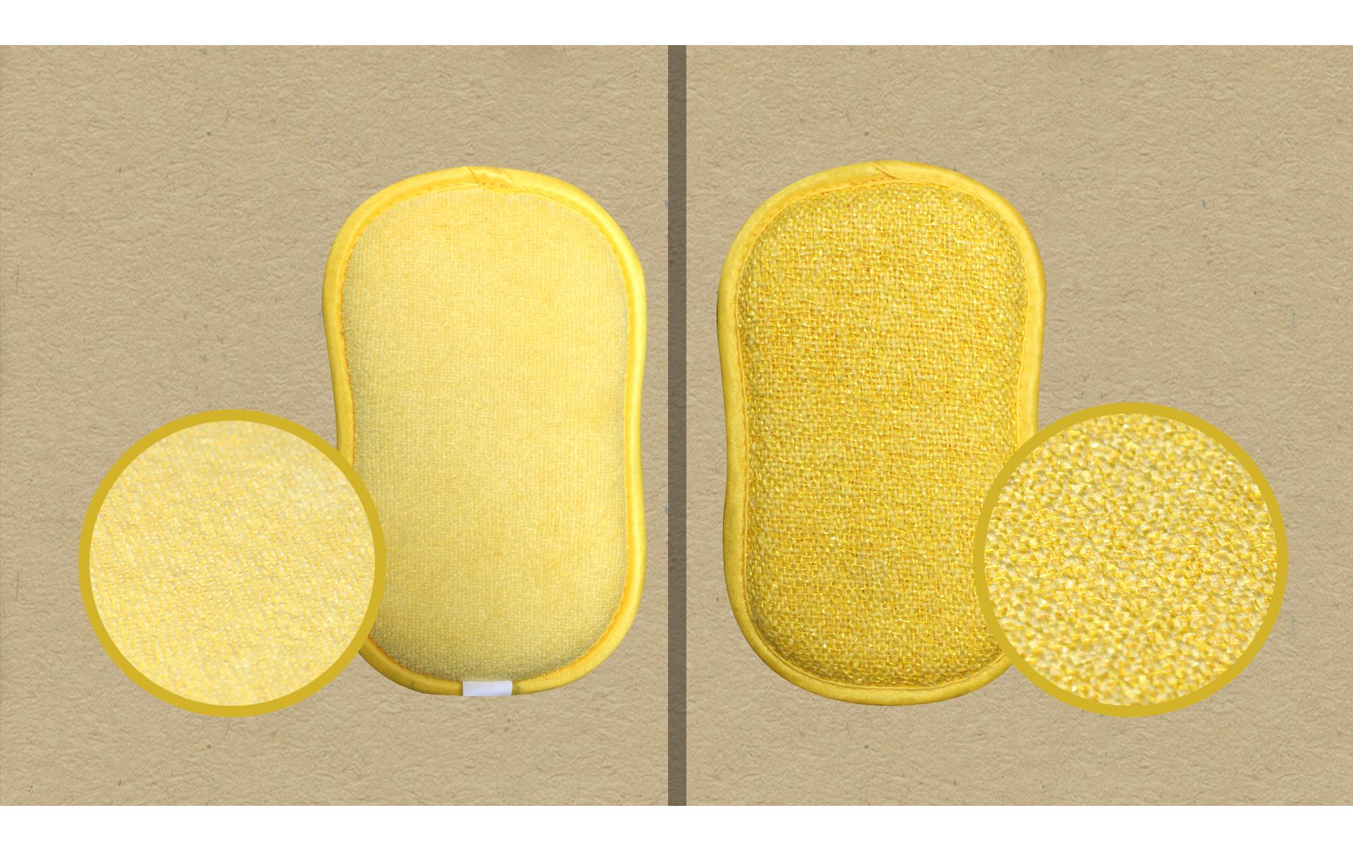 Genius Mikrofaser-Schwamm 2-in-1 – Oval, für Küche, mehrfarbig, 5 Stk.