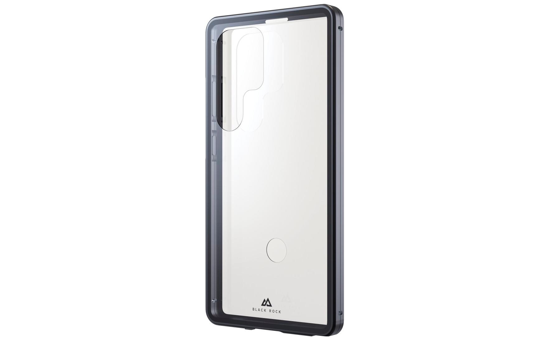 Black Rock Cover 360° Glas Rückcover – für Samsung Galaxy S25 Ultra, Aluminium+Glas+PC, Schwarz