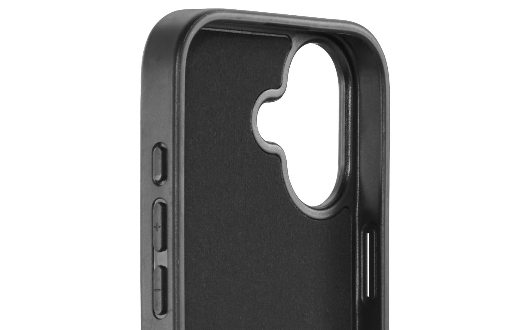 Black Rock Robustes Carbon Backcover – für Apple iPhone 17, PC+TPU, Schwarz