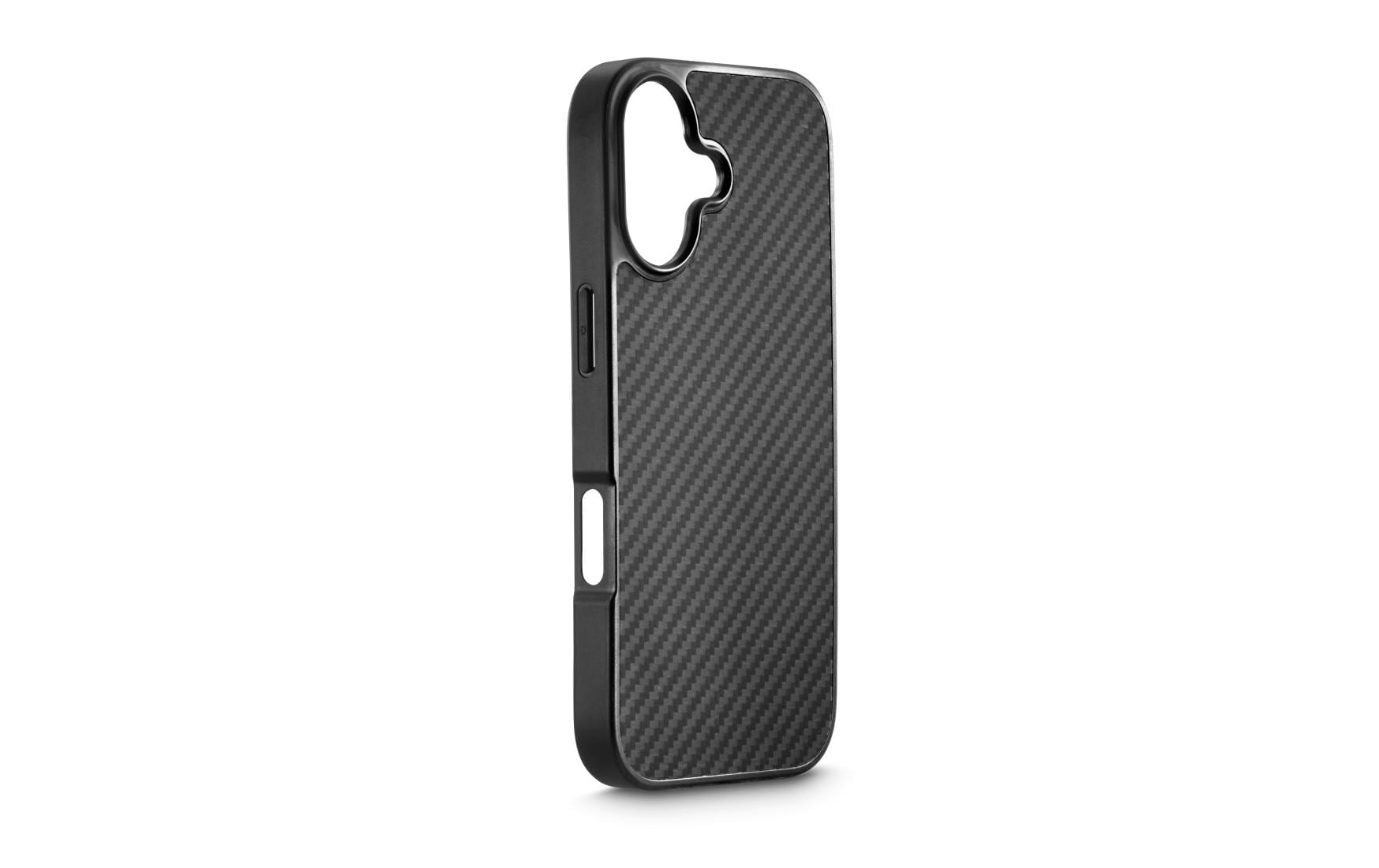 Black Rock Robustes Carbon Backcover – für Apple iPhone 17, PC+TPU, Schwarz