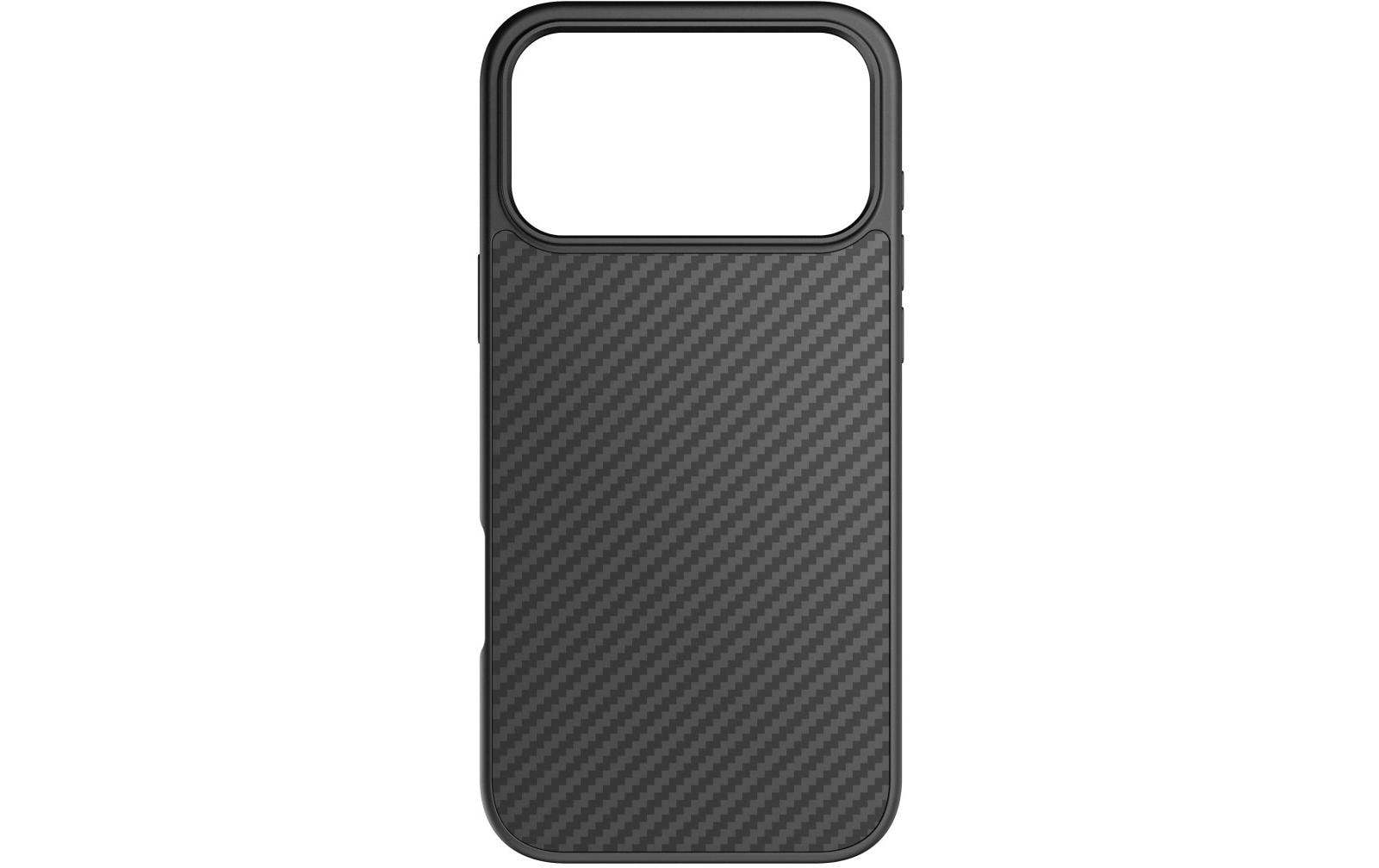 Black Rock Robustes Carbon Backcover – für Apple iPhone 17 Pro Max, PC+TPU, Schwarz, kratzresistent
