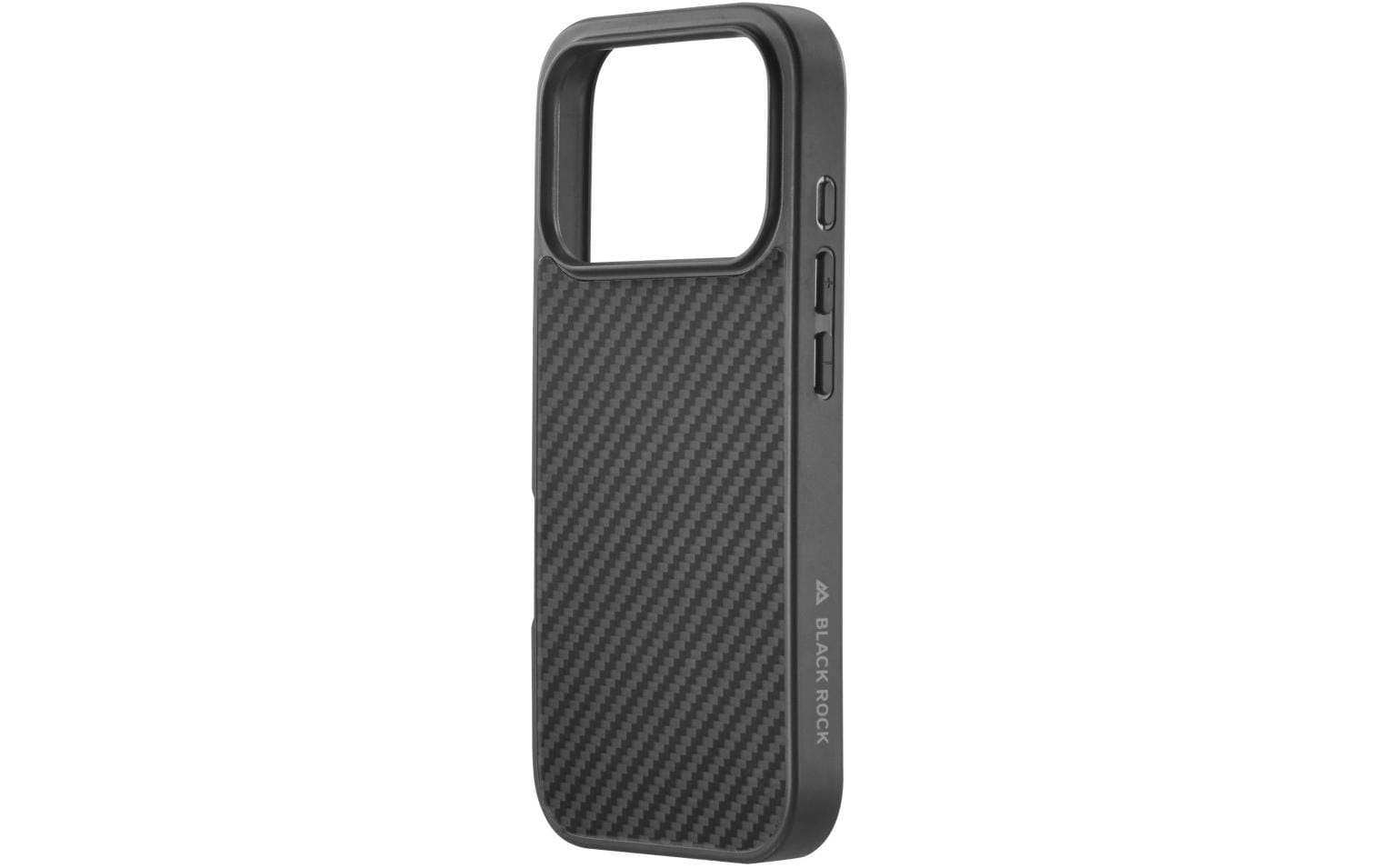 Black Rock Robustes Carbon Backcover – für Apple iPhone 17 Pro Max, PC+TPU, Schwarz, kratzresistent
